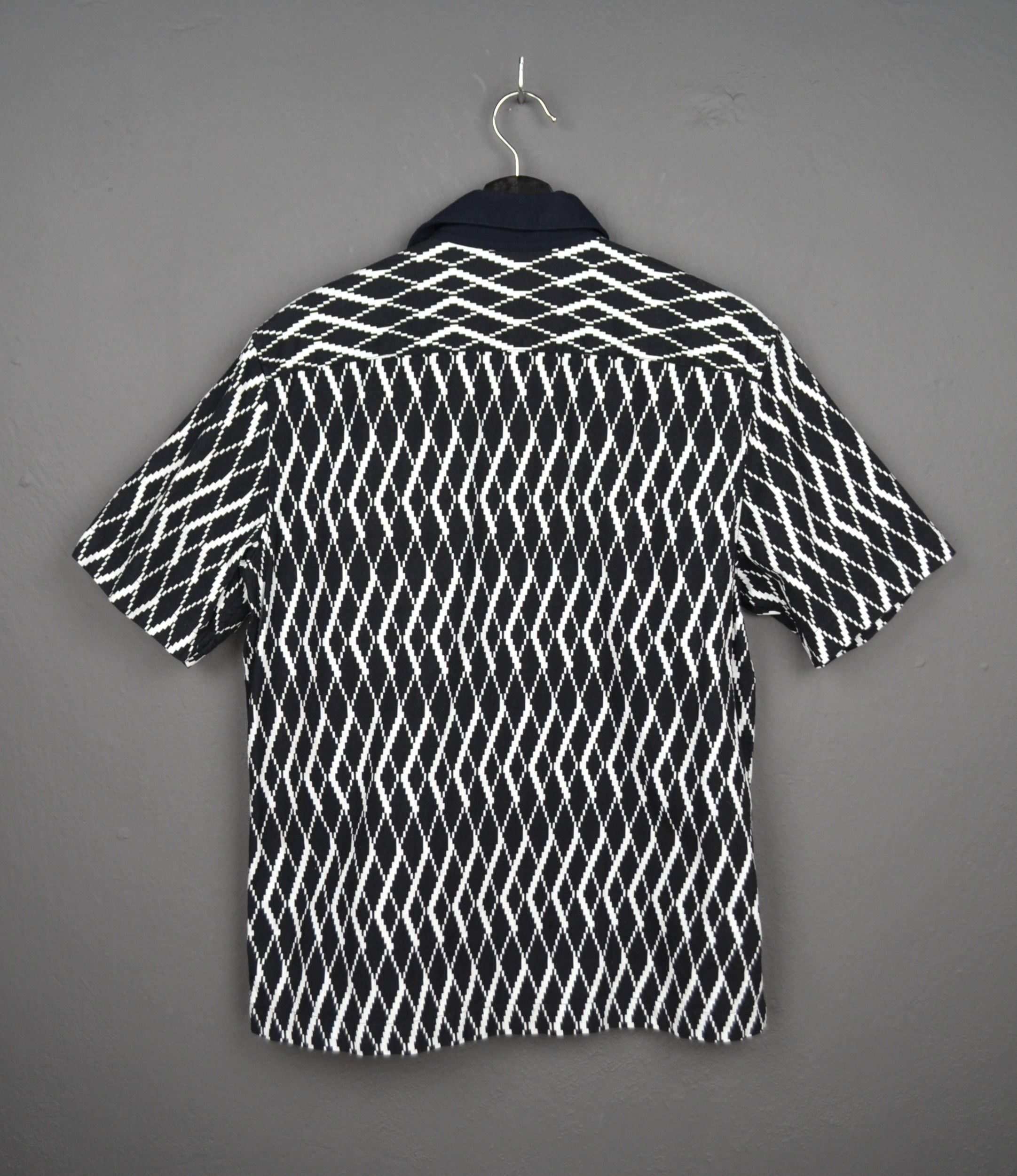 Fred Perry Fred Perry Men's Argyle Print Vacation Shirt Black Cotton S Size US S / EU 44-46 / 1 - 8 Thumbnail