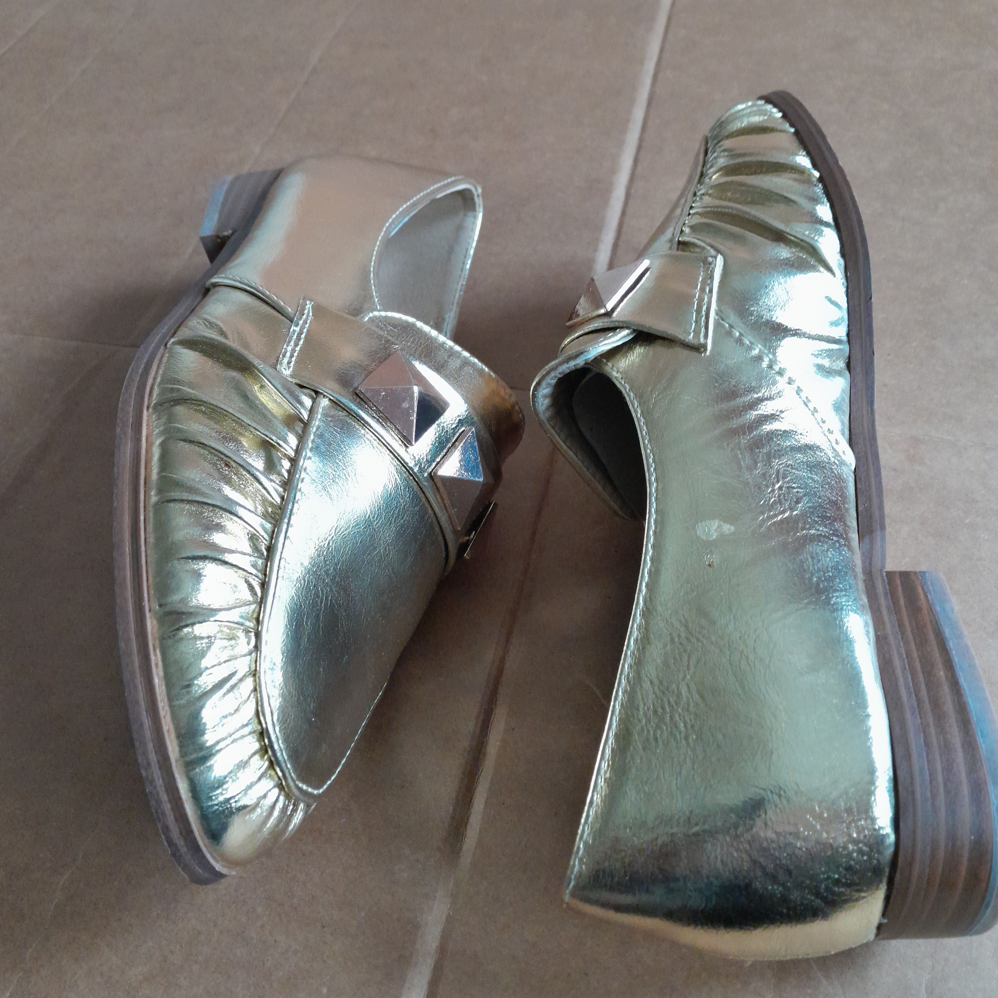 Other Catherine Malandrino Women’s Shoes Gold Loafer Slip On Size US 8 / IT 38 - 7 Thumbnail