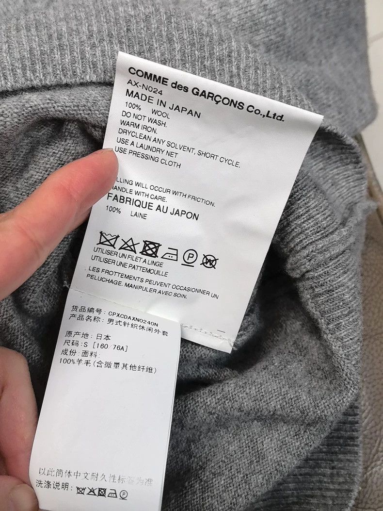 Comme des Garcons Comme Des Garcons Grey Cardigan Size S / US 4 / IT 40 - 6 Thumbnail