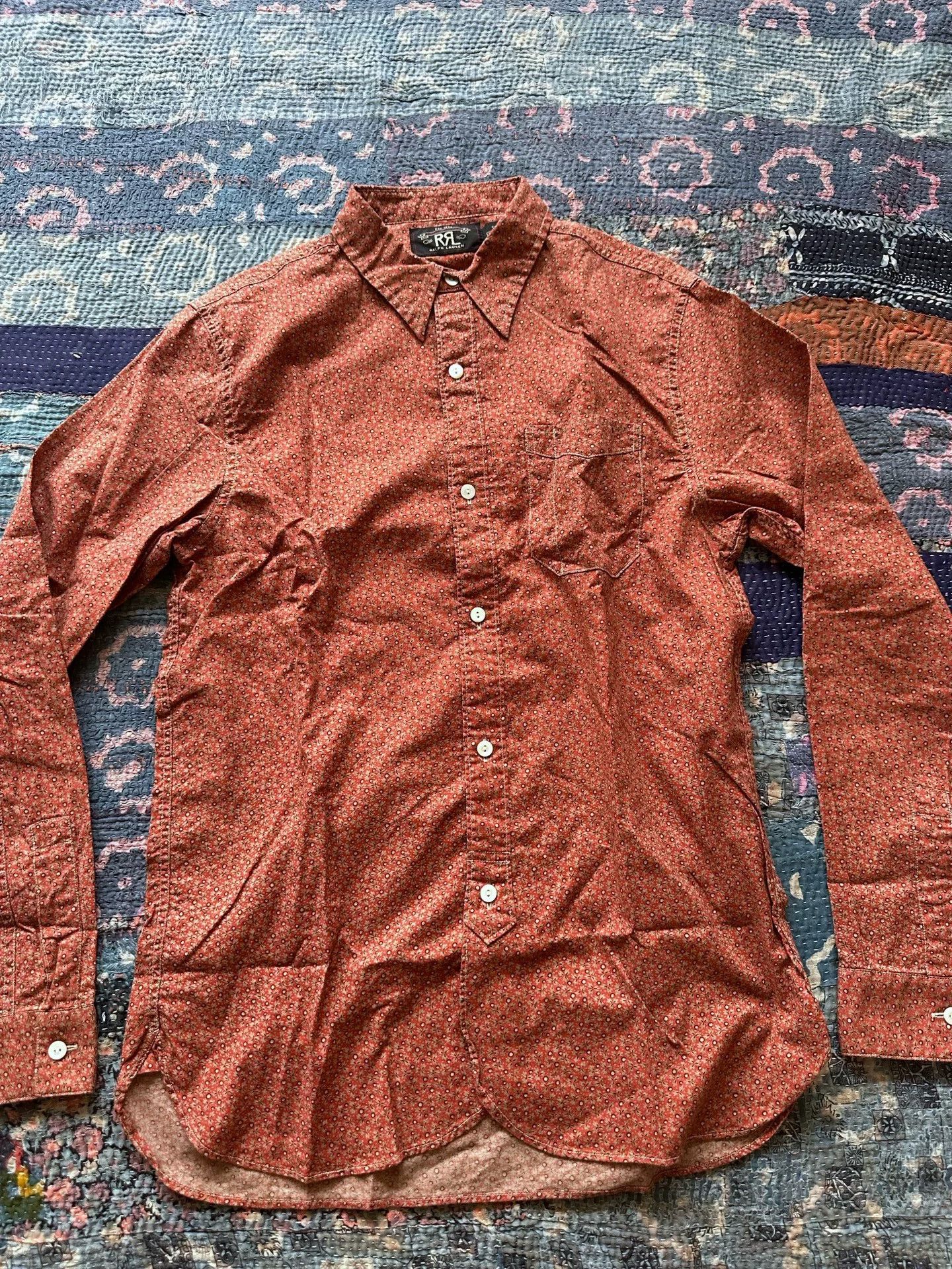 RRL Ralph Lauren rrl spotted floral long sleeve shirt Size US S / EU 44-46 / 1 - 1 Thumbnail