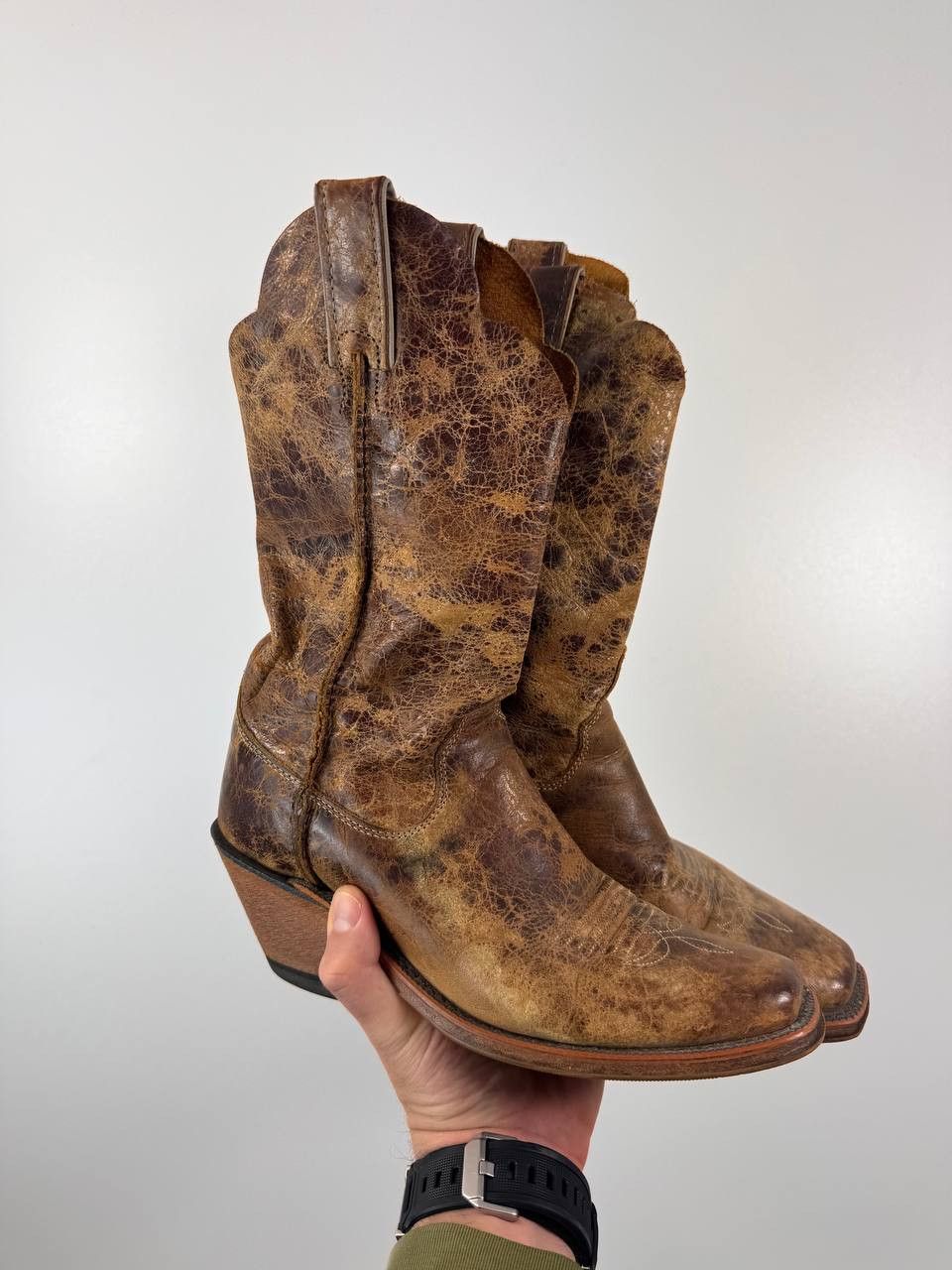 Justin Boots Vintage Justin Boots BRL122 Western Handcrafted USA Size 7.5 Size US 7.5 / EU 40-41 - 1 Thumbnail