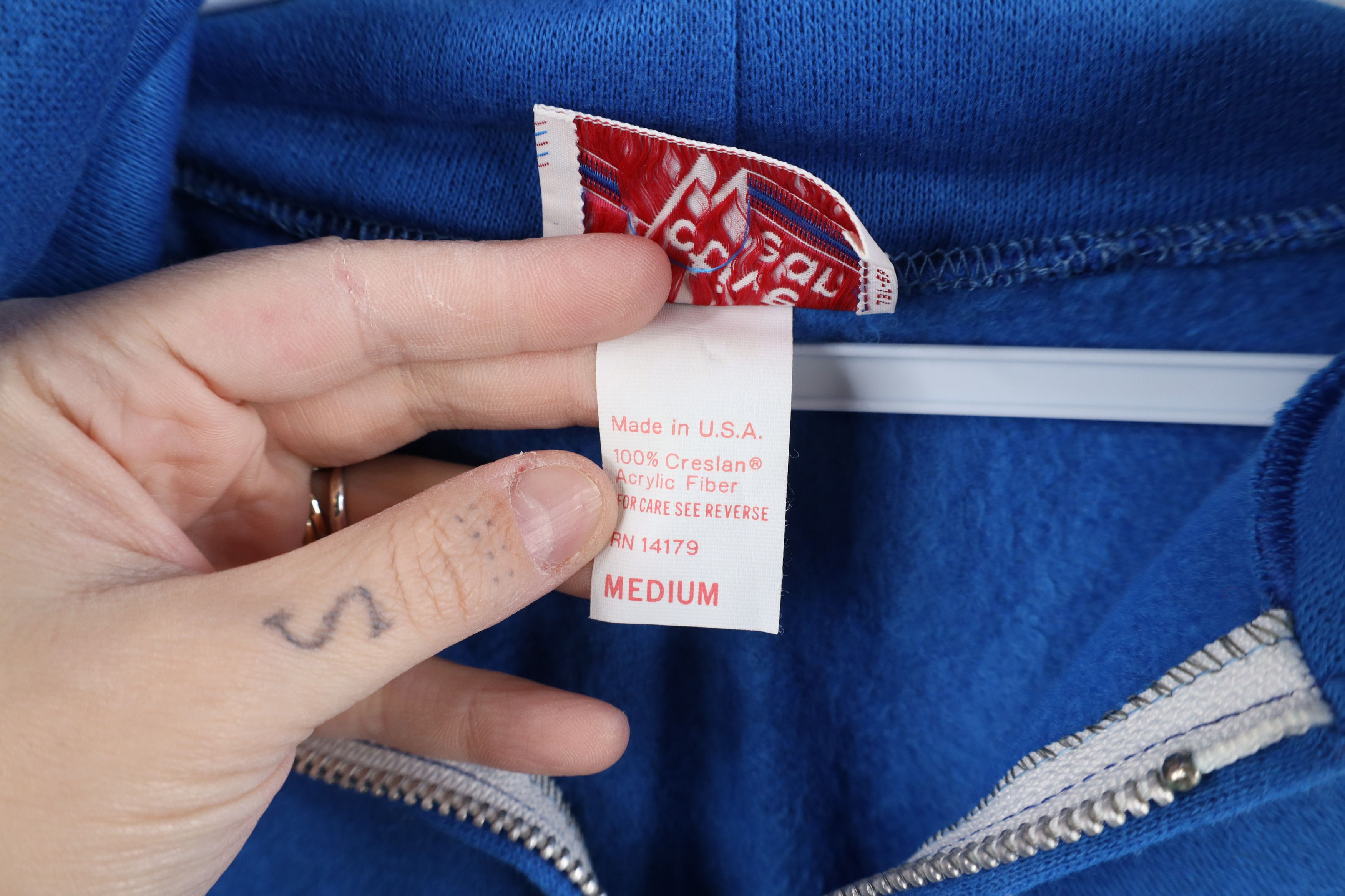 Vintage Deadstock Vintage 70s Streetwear Zip Hoodie Royal Blue USA Size US M / EU 48-50 / 2 - 9 Thumbnail