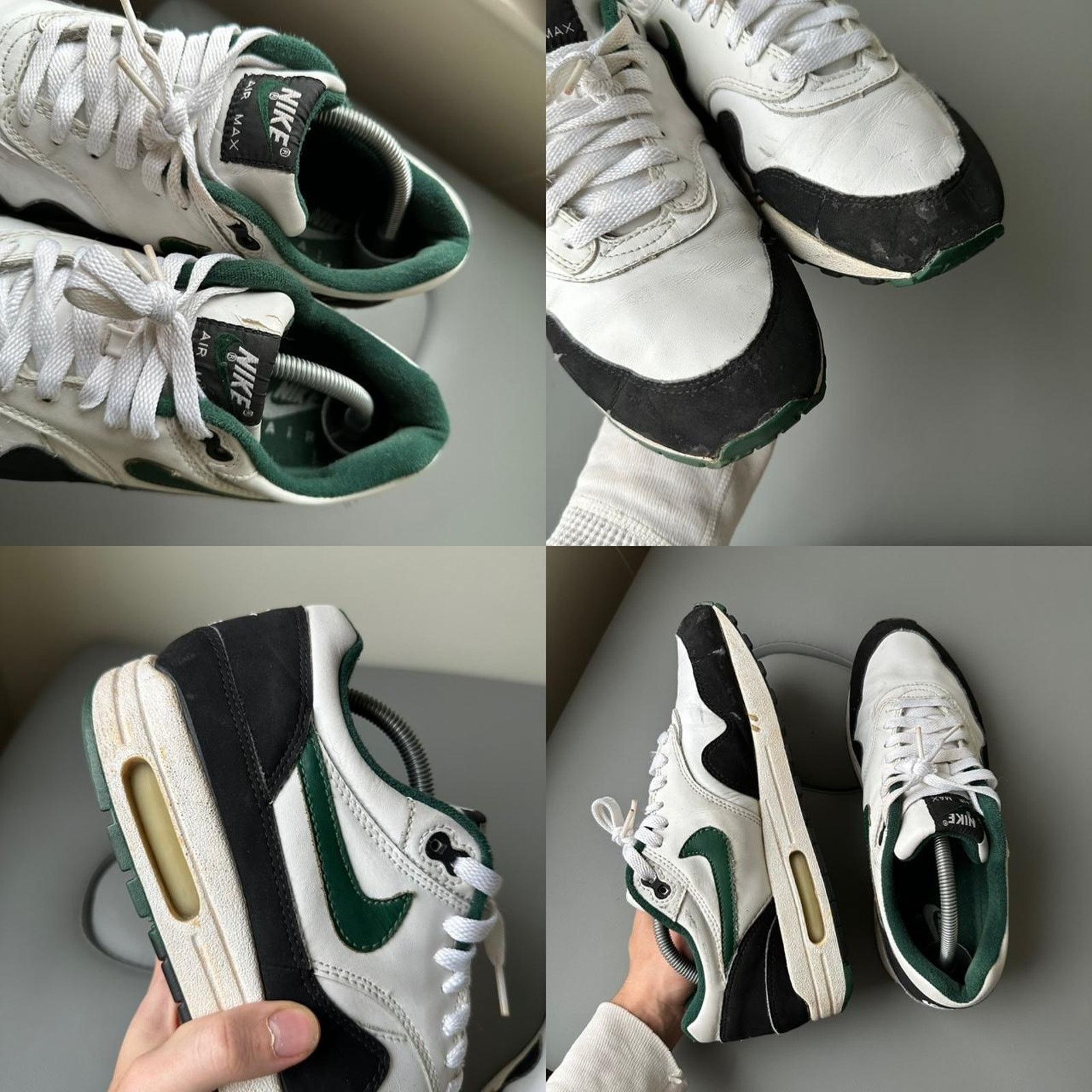 Nike RARE Nike Air Max 1 OG Black Forest Green 2003 US Size 9.5 Size US 9.5 / EU 42-43 - 8 Thumbnail