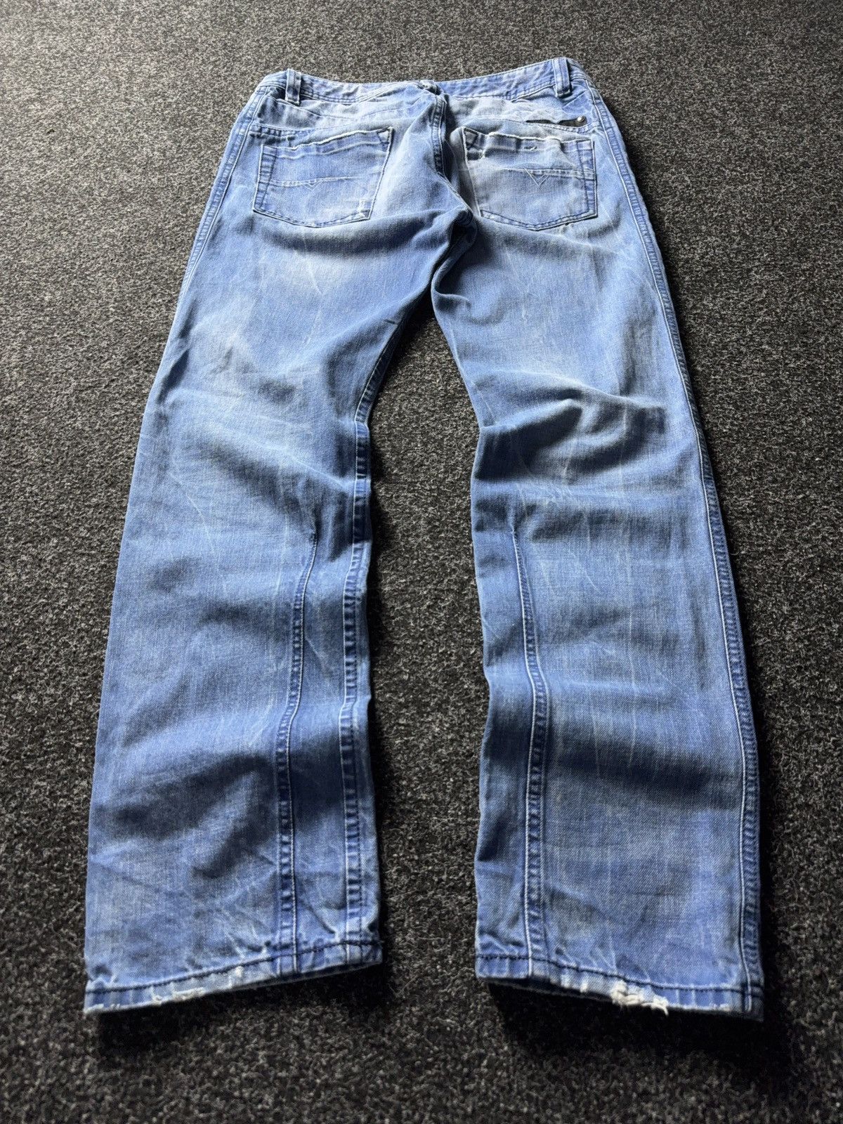 Diesel Y2K 00s Diesel Darron Jeans Light Blue Wash Made in Italy Size US 32 / EU 48 - 12 Thumbnail