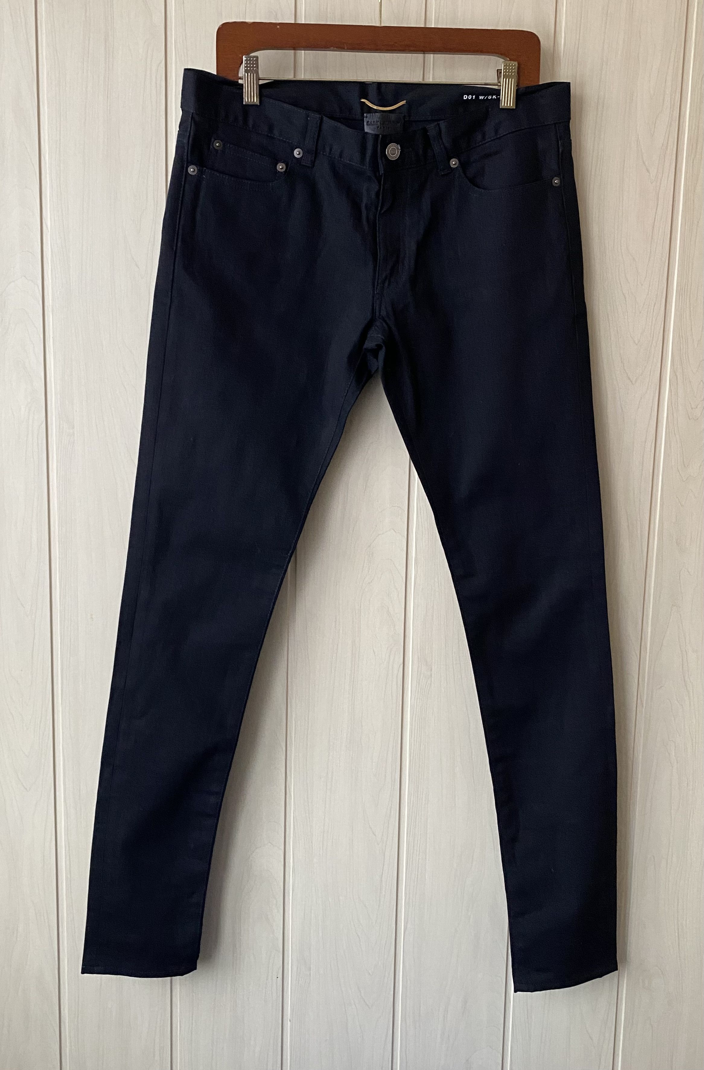 image of Hedi Slimane x Saint Laurent Paris Runway Saint Laurent S/s 2016 Black Jeans, Men's (Size 32)