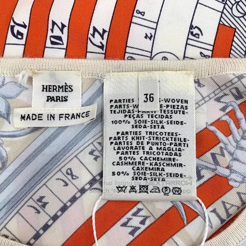 Other Hermes Color Block Compass Silk Pattern Patched Cashmere R Size XS / US 0-2 / IT 36-38 - 5 Thumbnail