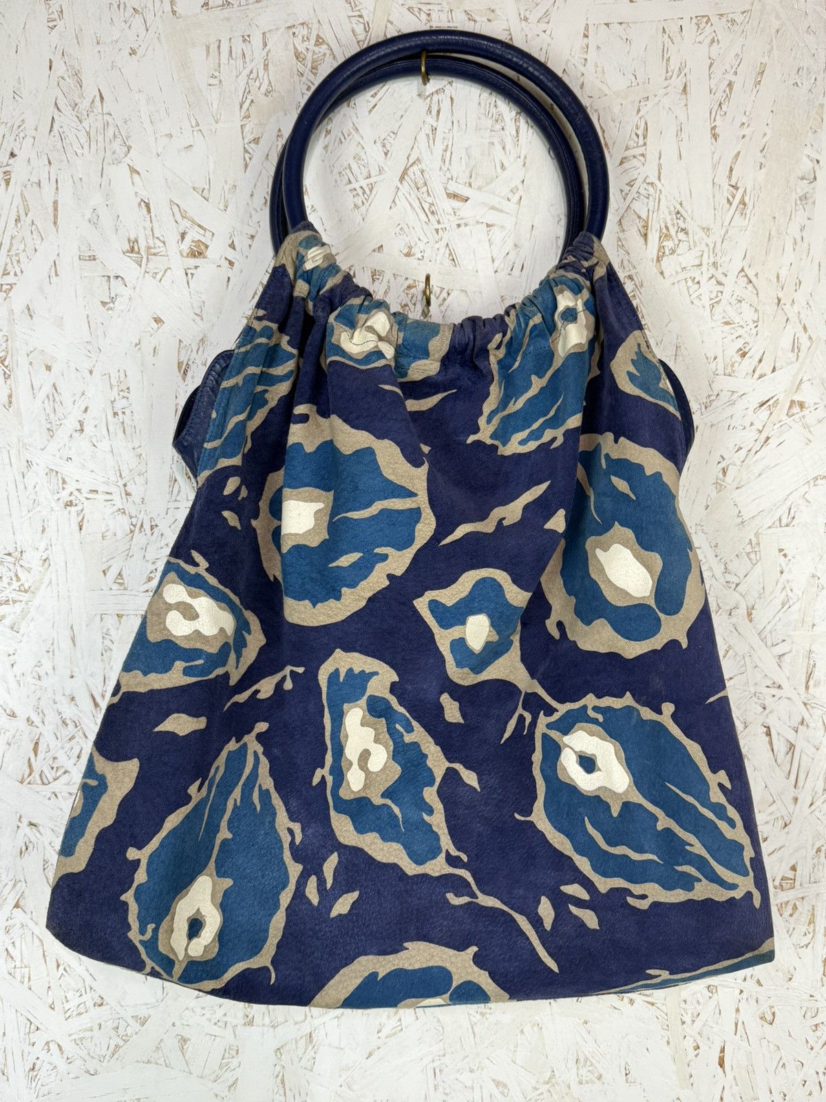 Vivienne Westwood Vintage Vivienne Westwood Ocean Print Ring Handle Suede Bag Size ONE SIZE - 1 Thumbnail