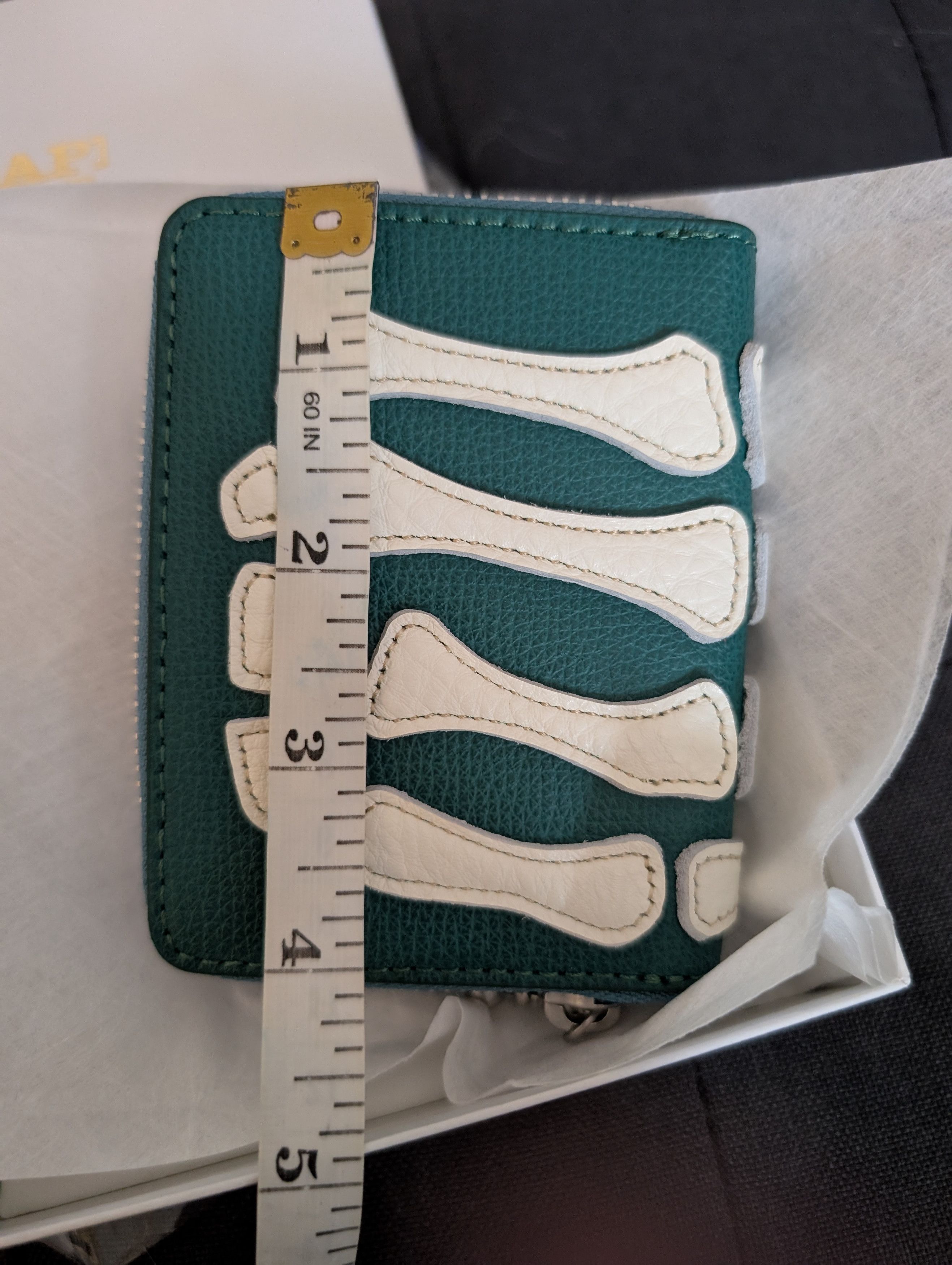 Kapital Kapital Bone Hand embroidered Leather Mini Wallet Size ONE SIZE - 9 Thumbnail