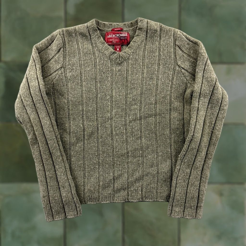Abercrombie & Fitch VINTAGE Abercrombie & Fitch Mens M Green Ribbed Wool Blend Preppy Pullover Sweater Size US M / EU 48-50 / 2 - 1 Thumbnail