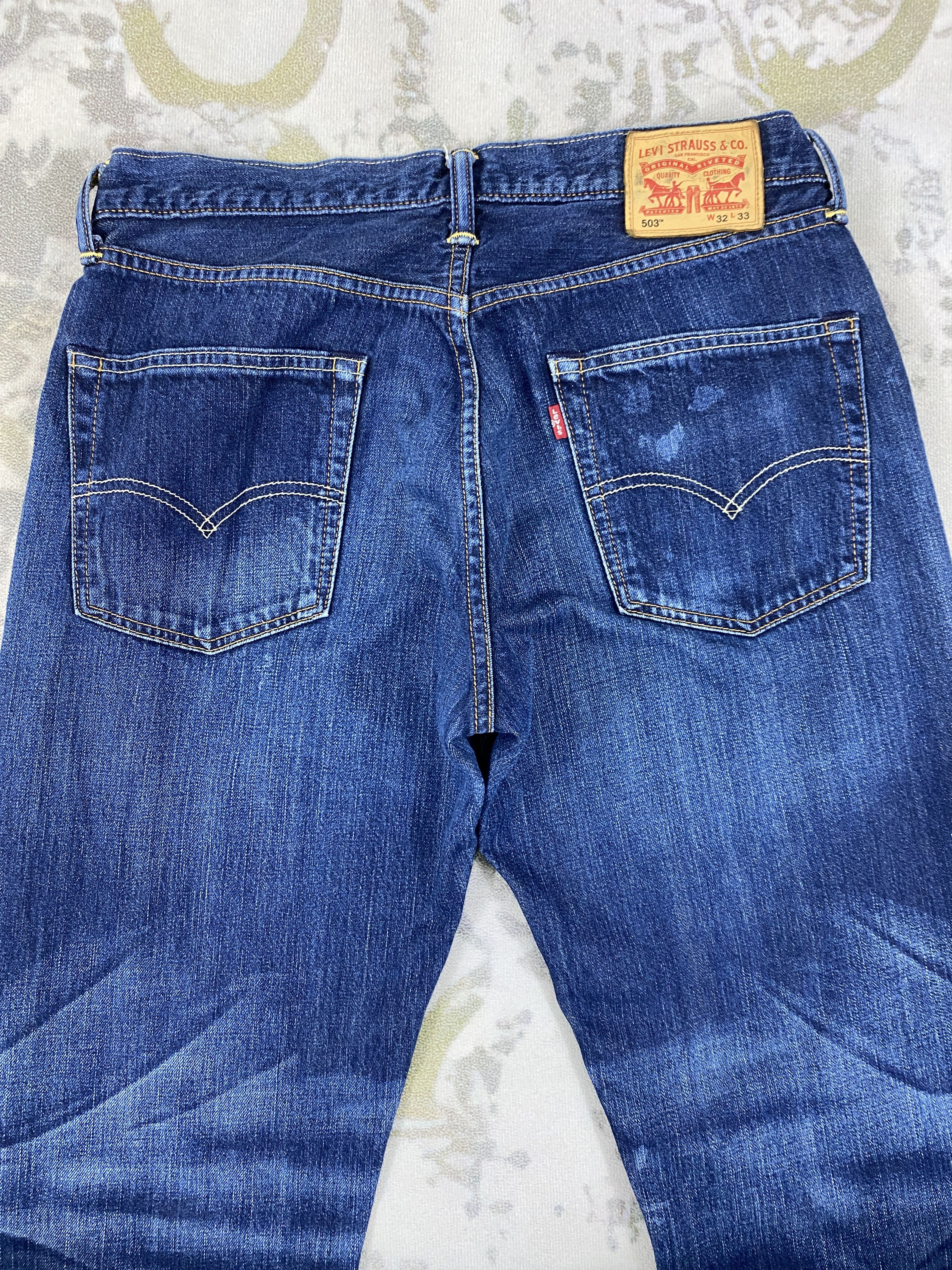 Levi's Distressed Blue Vintage Levi's 503 Jeans 32x32 Denim- JN3552 Size US 32 / EU 48 - 4 Thumbnail