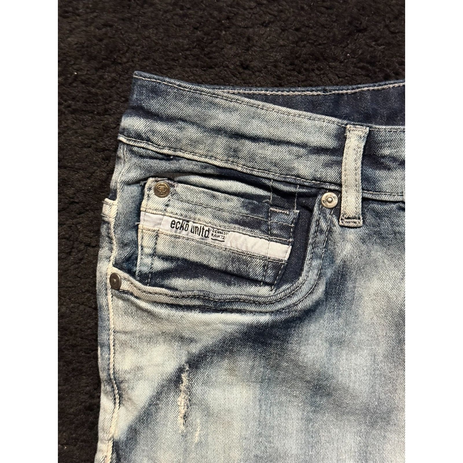 Ecko Unltd. Ecko Unltd Skinny Jeans Distressed Denim Size 32x32 Mens Y2K Size US 32 / EU 48 - 4 Thumbnail