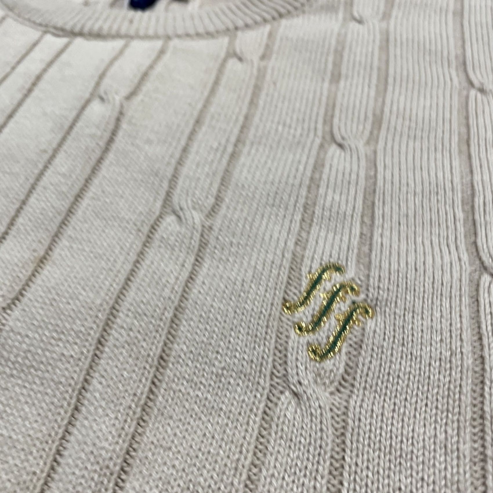 Vintage VINTAGE La Mode Sweater Men XXL Tan New Deadstock 90s Golf Cable Knit Old Money Pullover Knits Mens Size US XXL / EU 58 / 5 - 7 Thumbnail