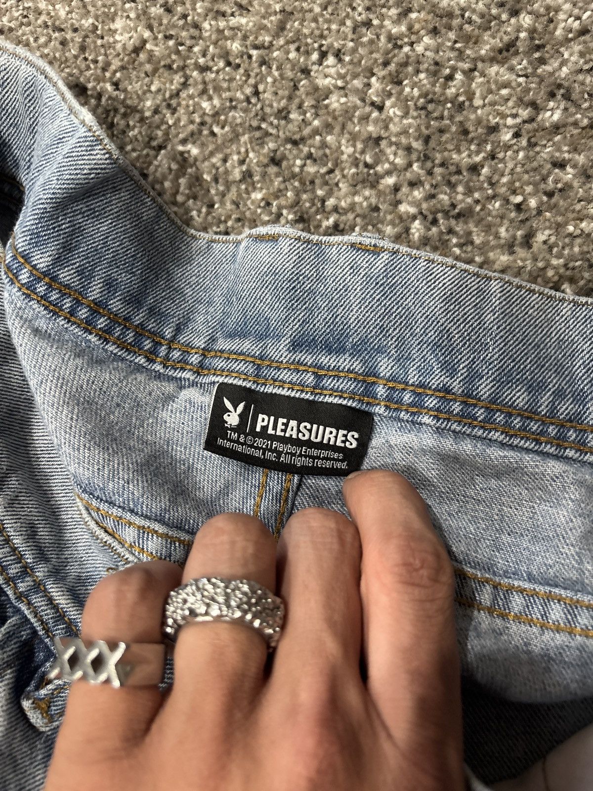 Playboy × Pleasures Pleasures x Playboy denim pants Size US 32 / EU 48 - 6 Thumbnail