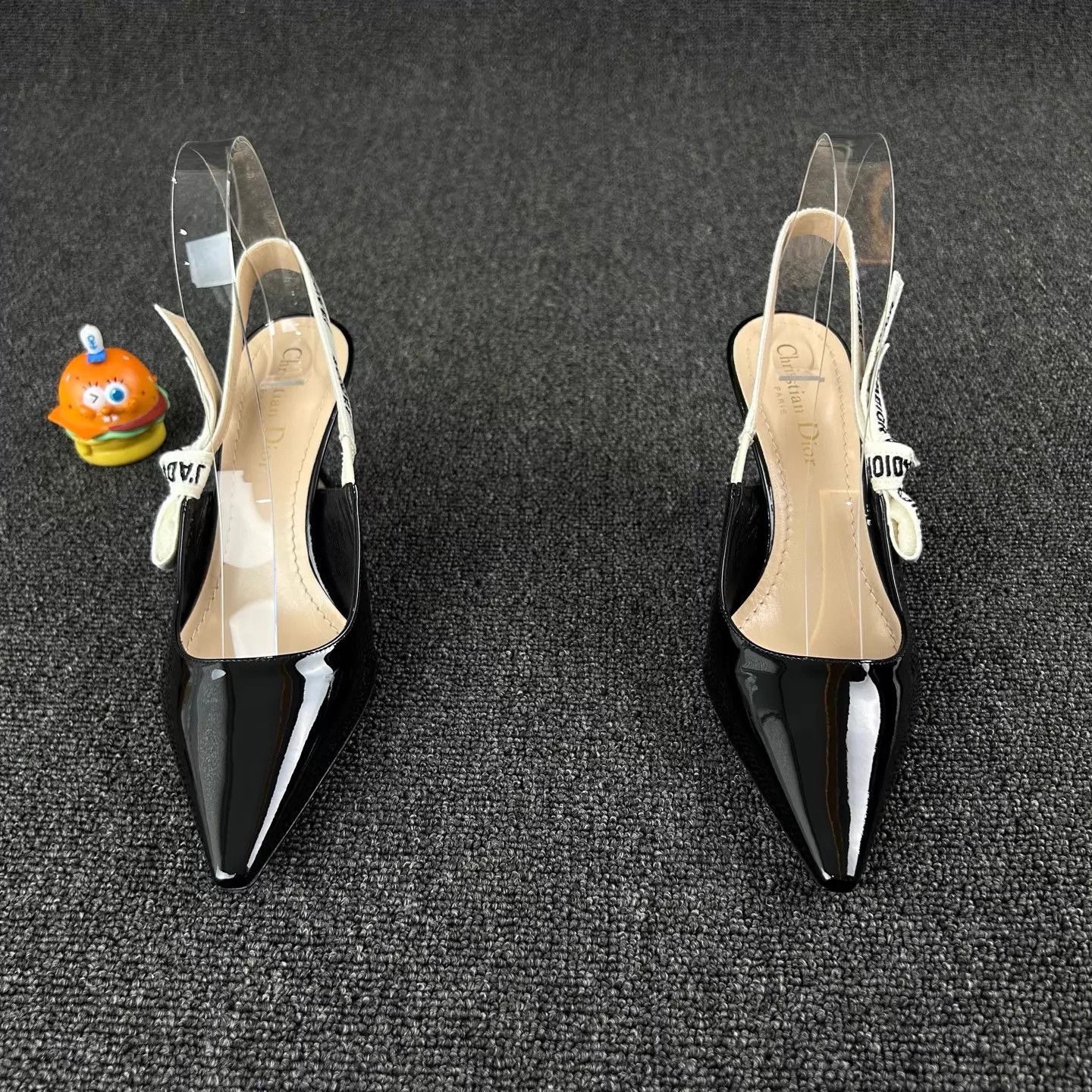 Dior Dior Black Patent Leather Logo Strap Heels 38.5 Size US 8 / IT 38 - 2 Thumbnail