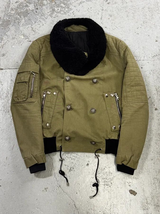 Balmain AW2014 Balmain Military Green Officer Jacket Size US M / EU 48-50 / 2 - 3 Thumbnail