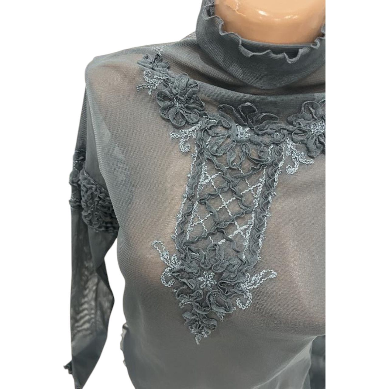 Other Sheer jumper mesh longsleeve sz S/M Size M / US 6-8 / IT 42-44 - 2 Thumbnail