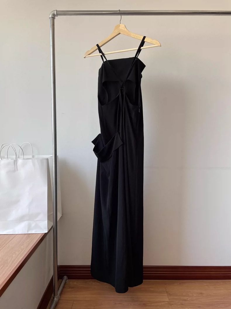 Y's Y's Black halter dress long dress Size ONE SIZE - 2 Thumbnail