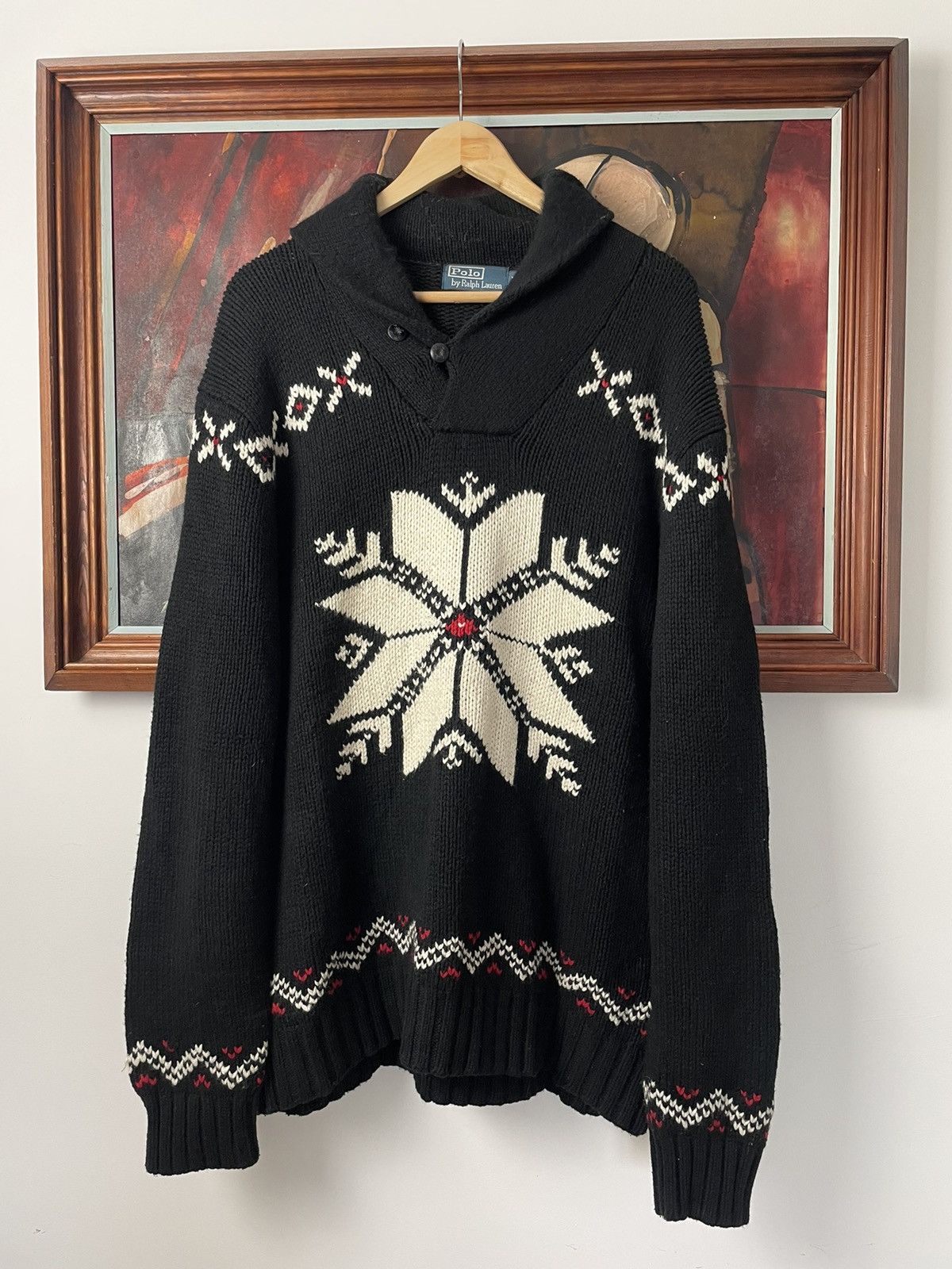 Polo Ralph Lauren Polo Ralph Lauren 90s Snowflake Sweater Size US XL / EU 56 / 4 - 1 Thumbnail
