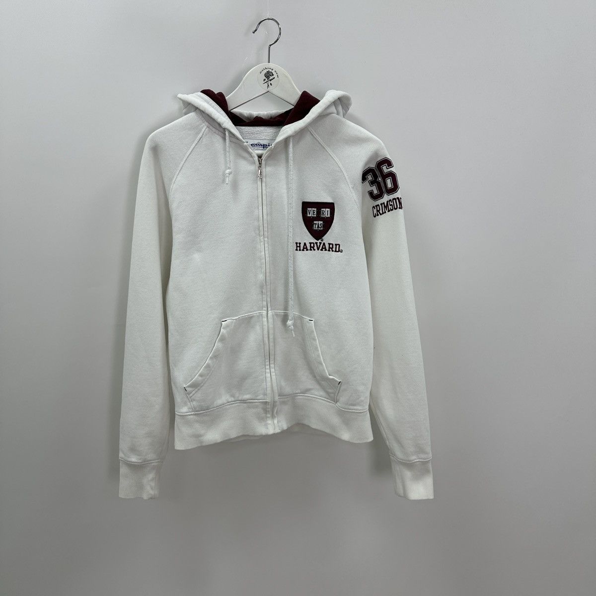 Champion Vintage 00s Harvard x Champion Zip Up hoodie college y2k og Size US S / EU 44-46 / 1 - 4 Thumbnail