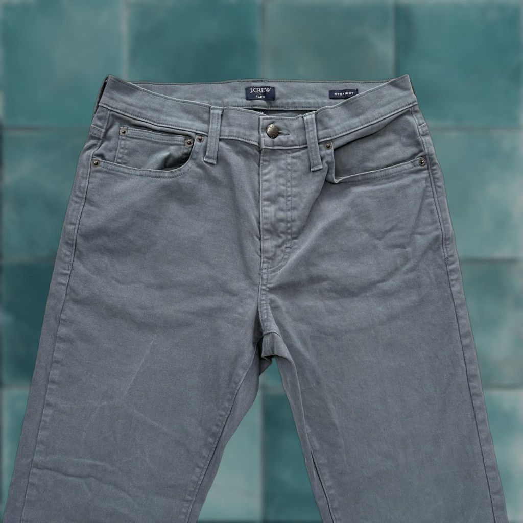 J.Crew J.CREW Garment Dyed Five Pocket Pants Mens 29x30 Blue Stretch Straight Preppy Jeans Regular Inseam 30in 29 Waist Flex Straight Mens Size US 29 - 1 Thumbnail