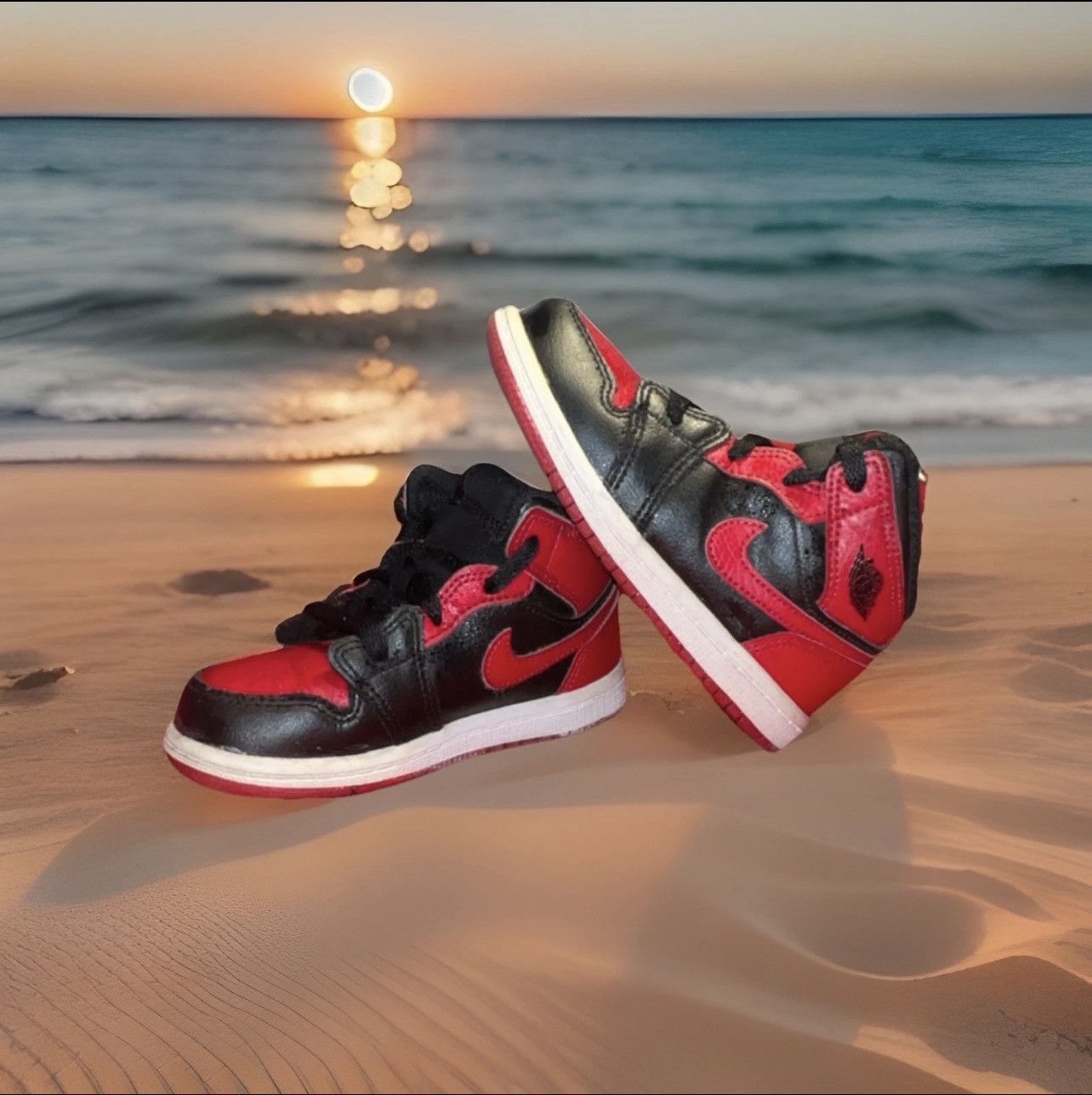 Jordan Brand Air Jordan 1 Mid BT - Black / Gym Red / White - SIZE 10C Size US 10 / EU 43 - 3 Thumbnail