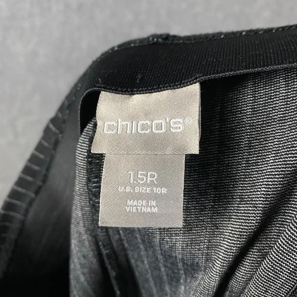 Chicos Chico's Pants Women's Size 10R Pull On Stretch Striped Size 34" / US 12 / IT 48 - 8 Thumbnail