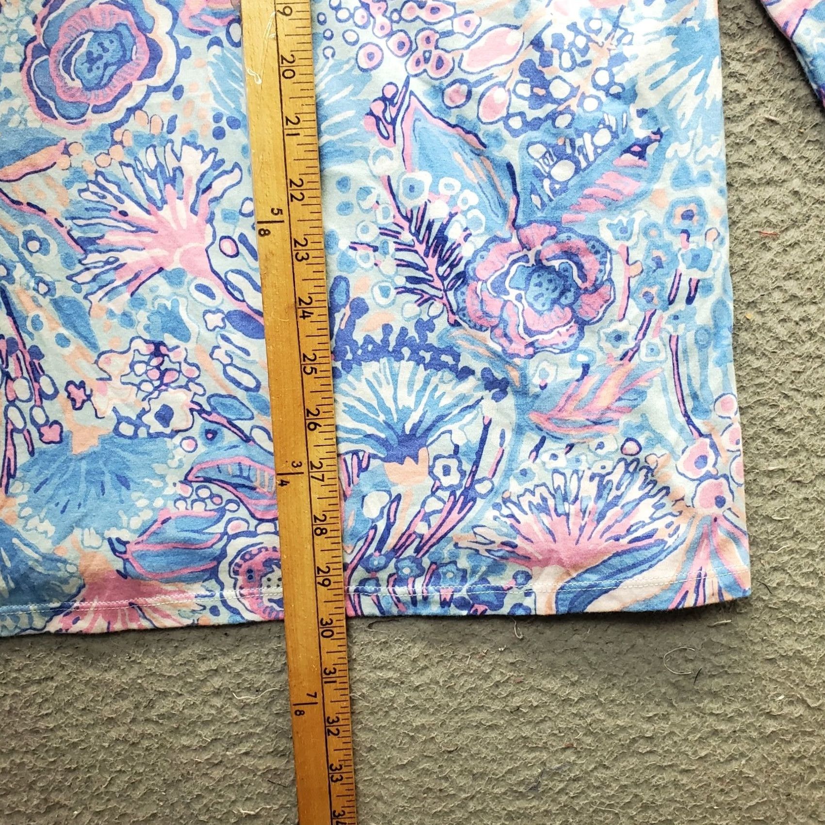 Talbots Talbots Tunic Top Womens XL Multicolor Floral Lace Trim Long Sleeve V-Neck Shirt Size XL / US 12-14 / IT 48-50 - 3 Thumbnail