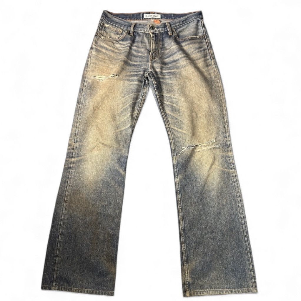 If Six Was Nine Vintage Flared Levis 507 Dirty Rusty Distressed Denim W33 Size US 33 - 1 Thumbnail