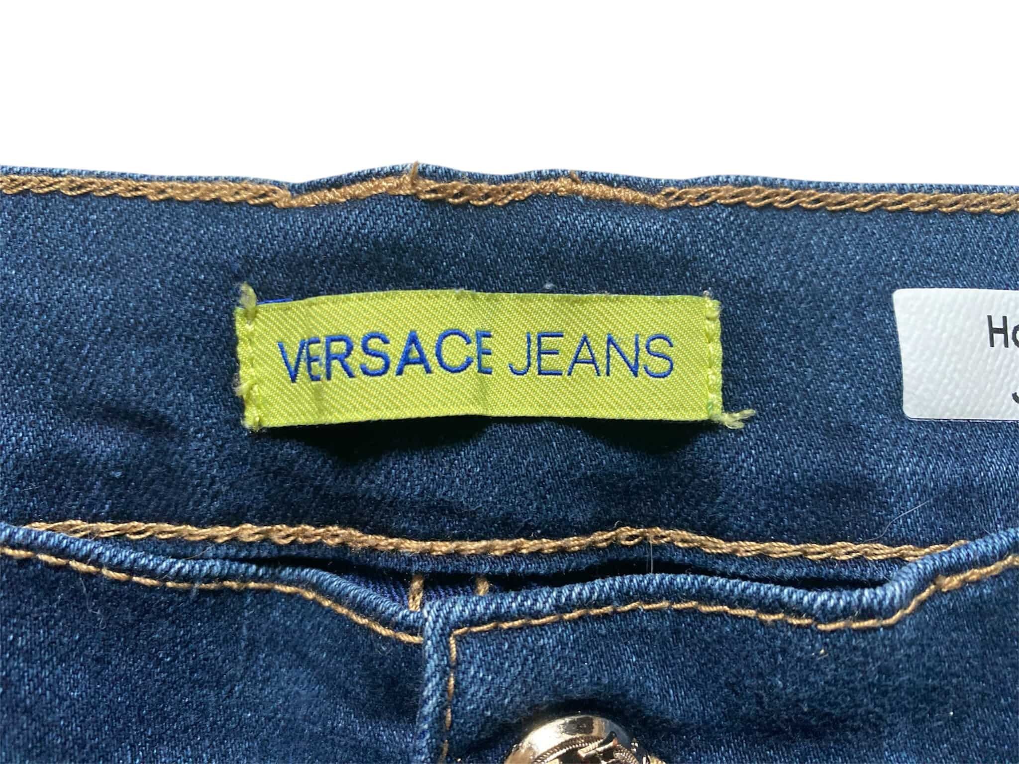Versace Jeans Couture Versace Jeans Couture Shiny Squin Rocks Denim Panther Size 29" - 11 Thumbnail