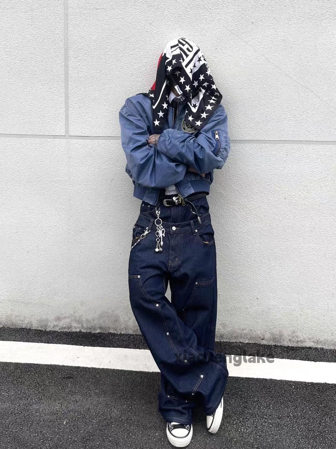 Jean Custom asaprocky travisscott style double waist loose jeans Size US 30 / EU 46 - 5 Thumbnail