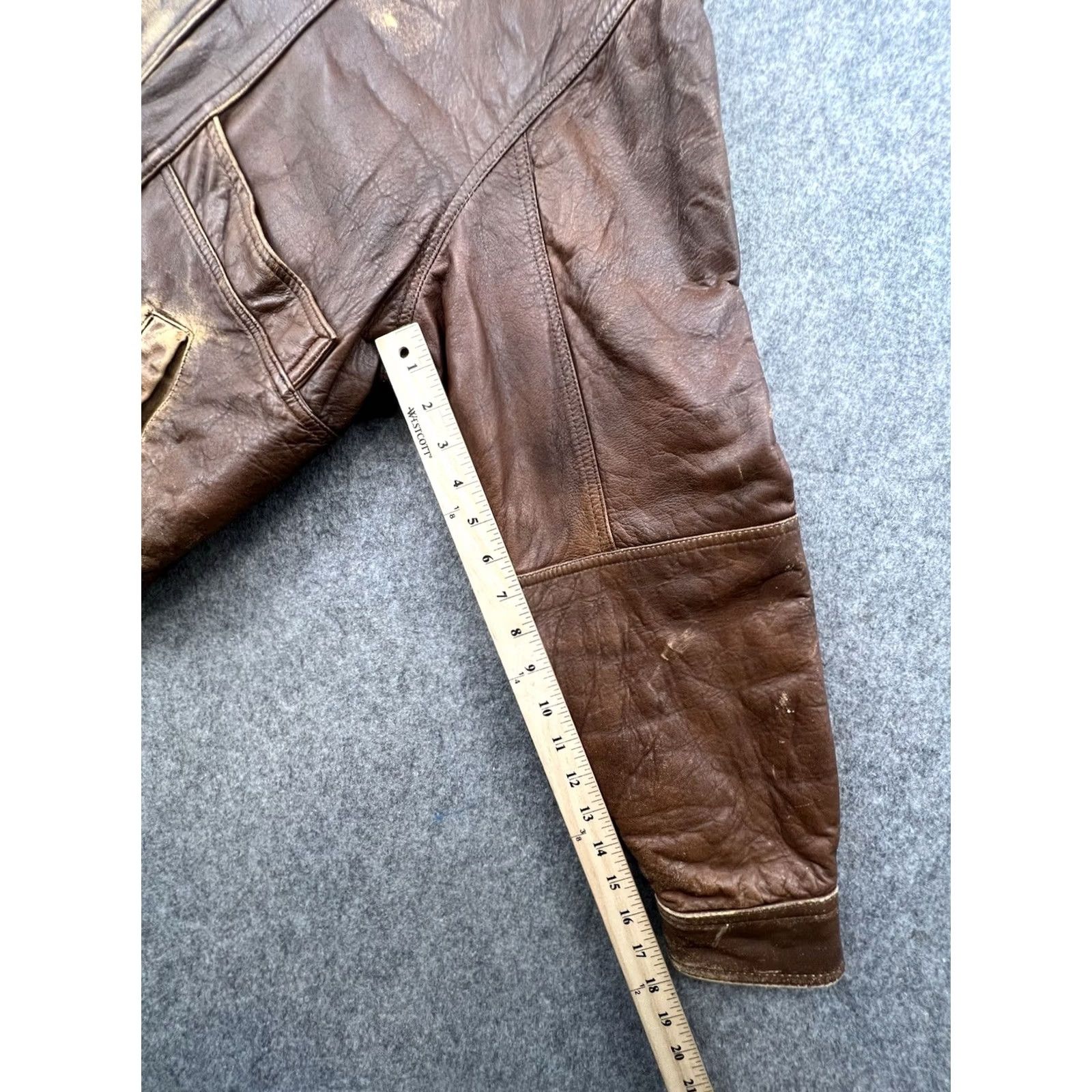 Vintage VINTAGE Mirage Bomber Jacket Brown Leather Flight Dictionary? Size US XS / EU 42 / 0 - 4 Thumbnail