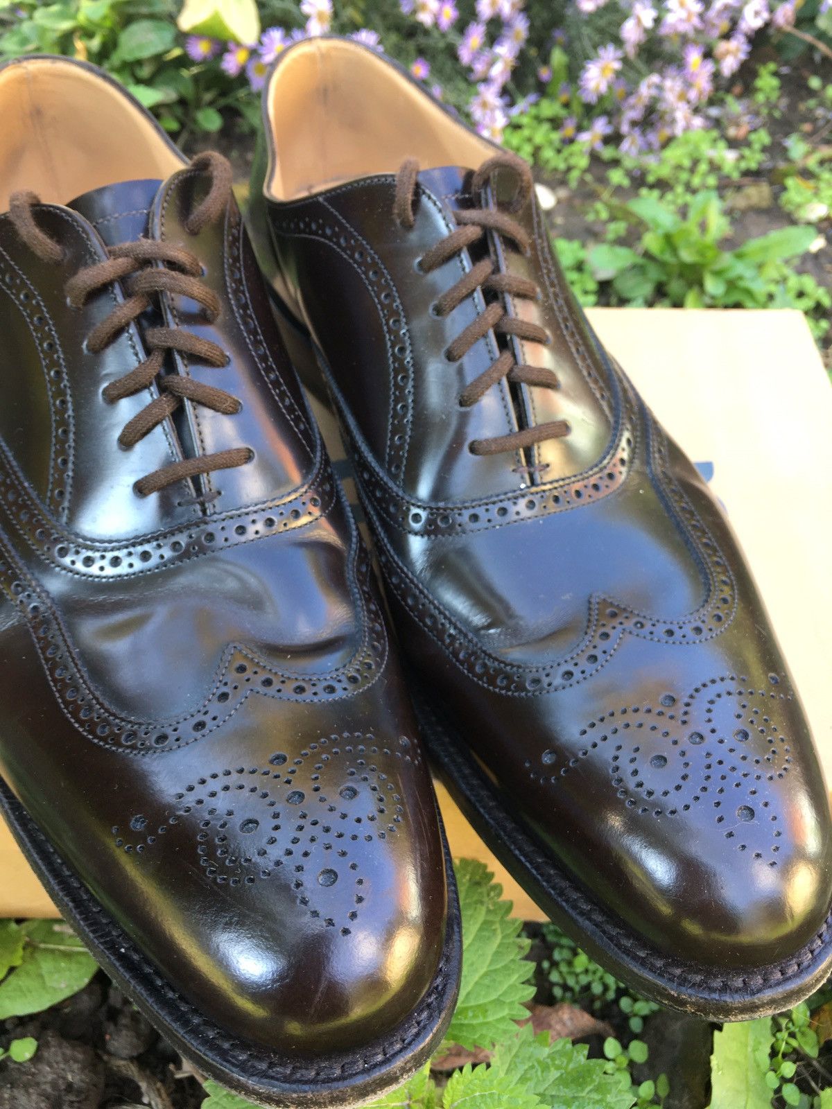 Church's Church's Berlin Shoes Oxford Brogue Welt Brown Leather 10.5 Size US 10.5 / EU 43-44 - 7 Thumbnail