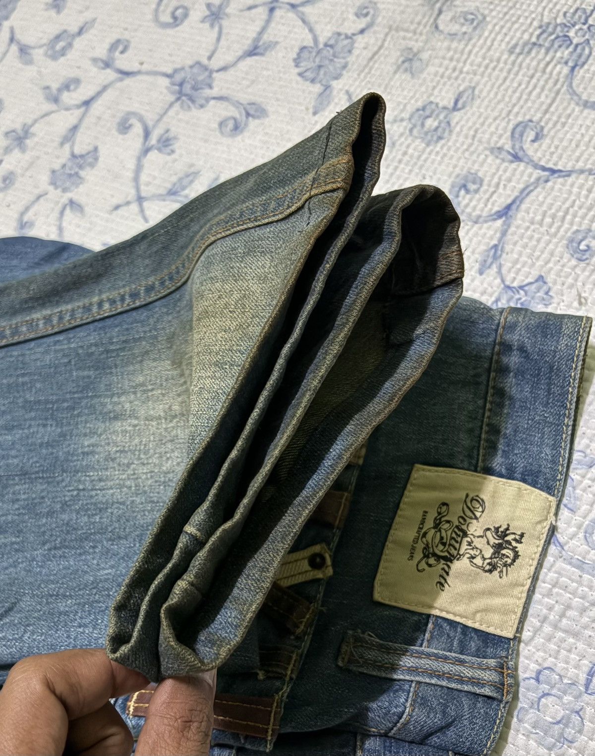 Japanese Brand Japanese International World Streetwear Double Waist Denim Size US 35 - 16 Thumbnail
