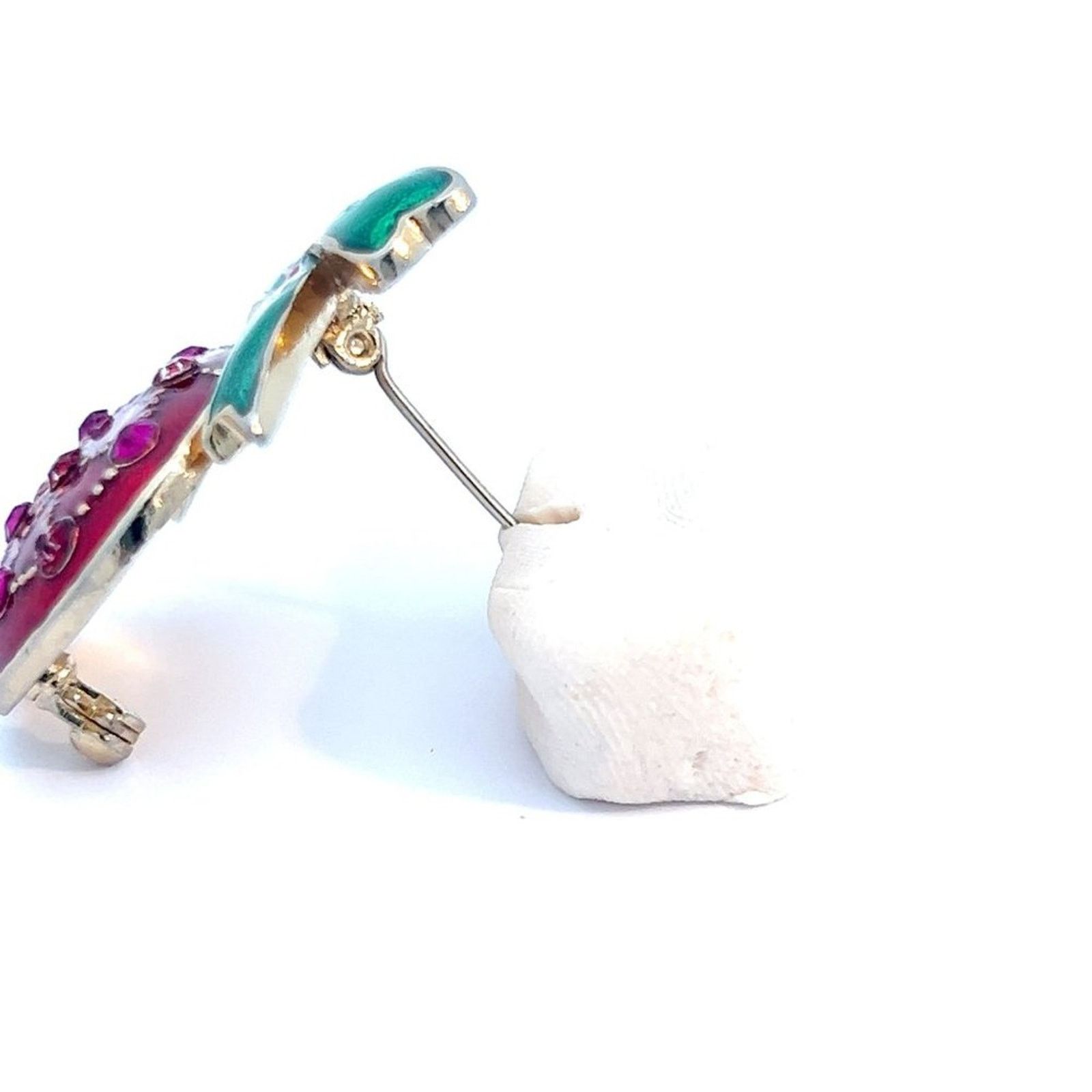 & Other Stories Vintage - LC Liz Clairborne Holiday Rhinestone Brooch Pin Size ONE SIZE - 3 Thumbnail