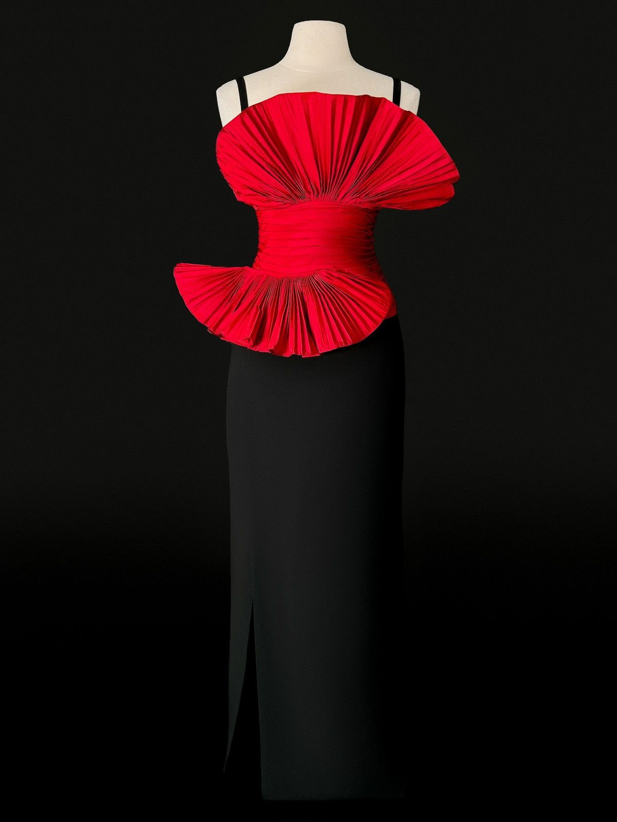 Other Size US 8 ELIE SAAB Red Crepe and Taffeta Pleated Top Gown Size M / US 6-8 / IT 42-44 - 1 Thumbnail
