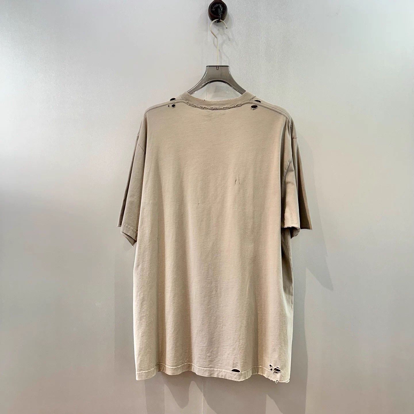 Balenciaga Balenciaga Mosaic Blurred Logo Distressed Holes XXS T-shirt Size US XXS / EU 40 - 3 Thumbnail