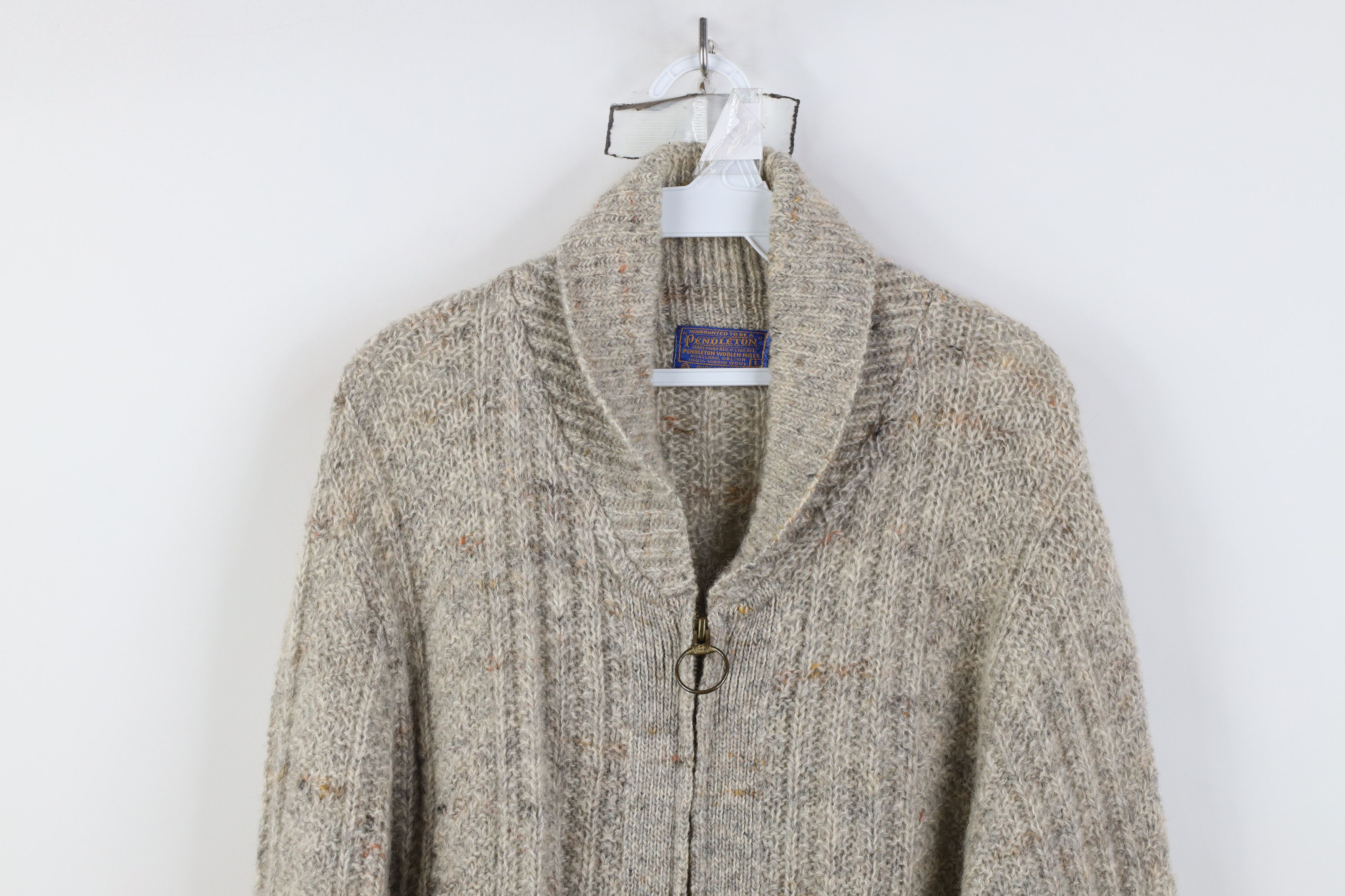 Pendleton Vintage 70s Pendleton Wool Knit Shawl Cardigan Sweater Size US L / EU 52-54 / 3 - 2 Thumbnail