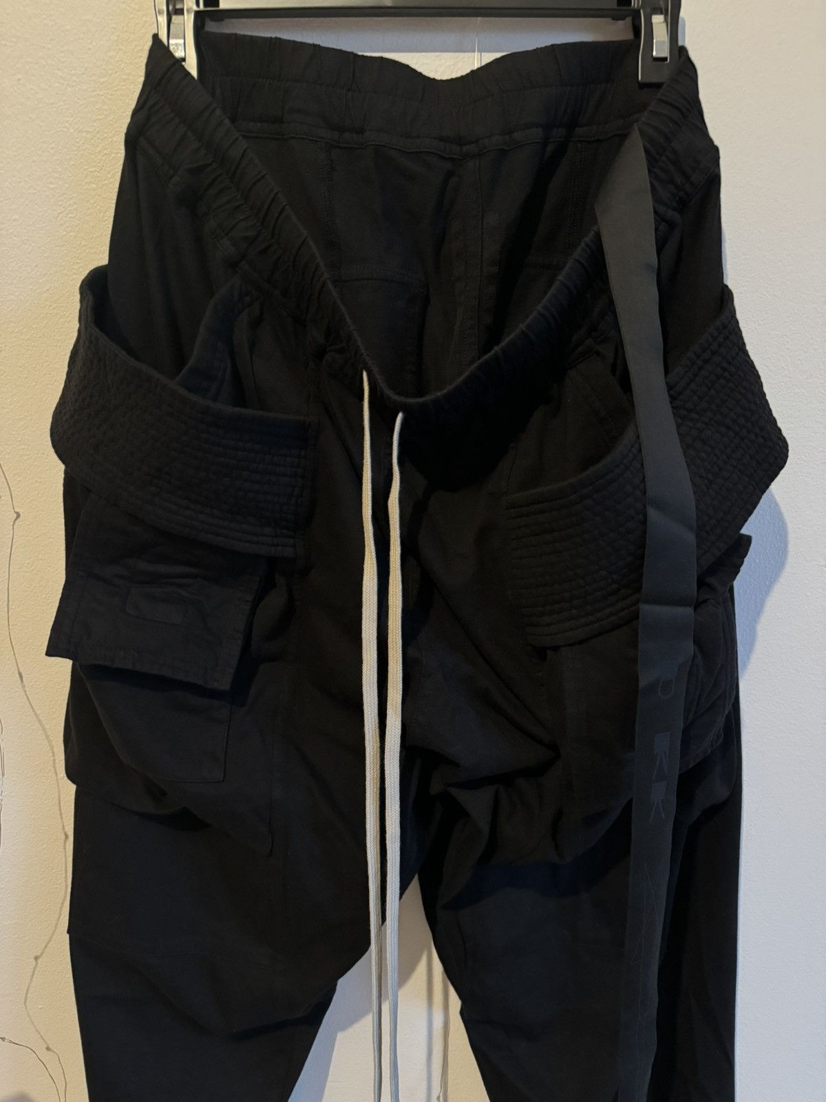 image of Rick Owens Drkshdw Rick Owens Creatch Cargo Pants in Black, Men's (Size 33)