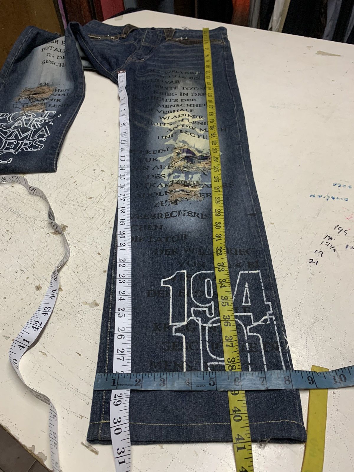 Designer Distressed jeans Size US 33 - 13 Thumbnail