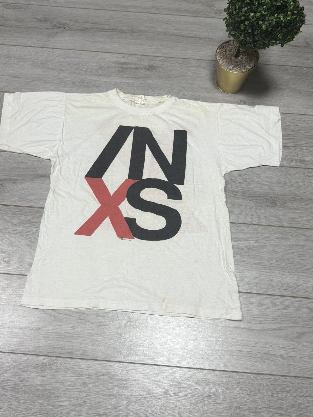 Brockum INXS 1990 vintage tee shirt rock tour Size US L / EU 52-54 / 3 - 5 Thumbnail