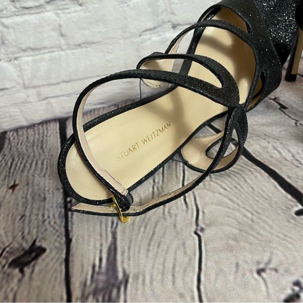 Stuart Weitzman New Stuart Weitzman Mariposa Glitter Leather Sandals Size 7 Size US 7.5 / IT 37.5 - 4 Thumbnail
