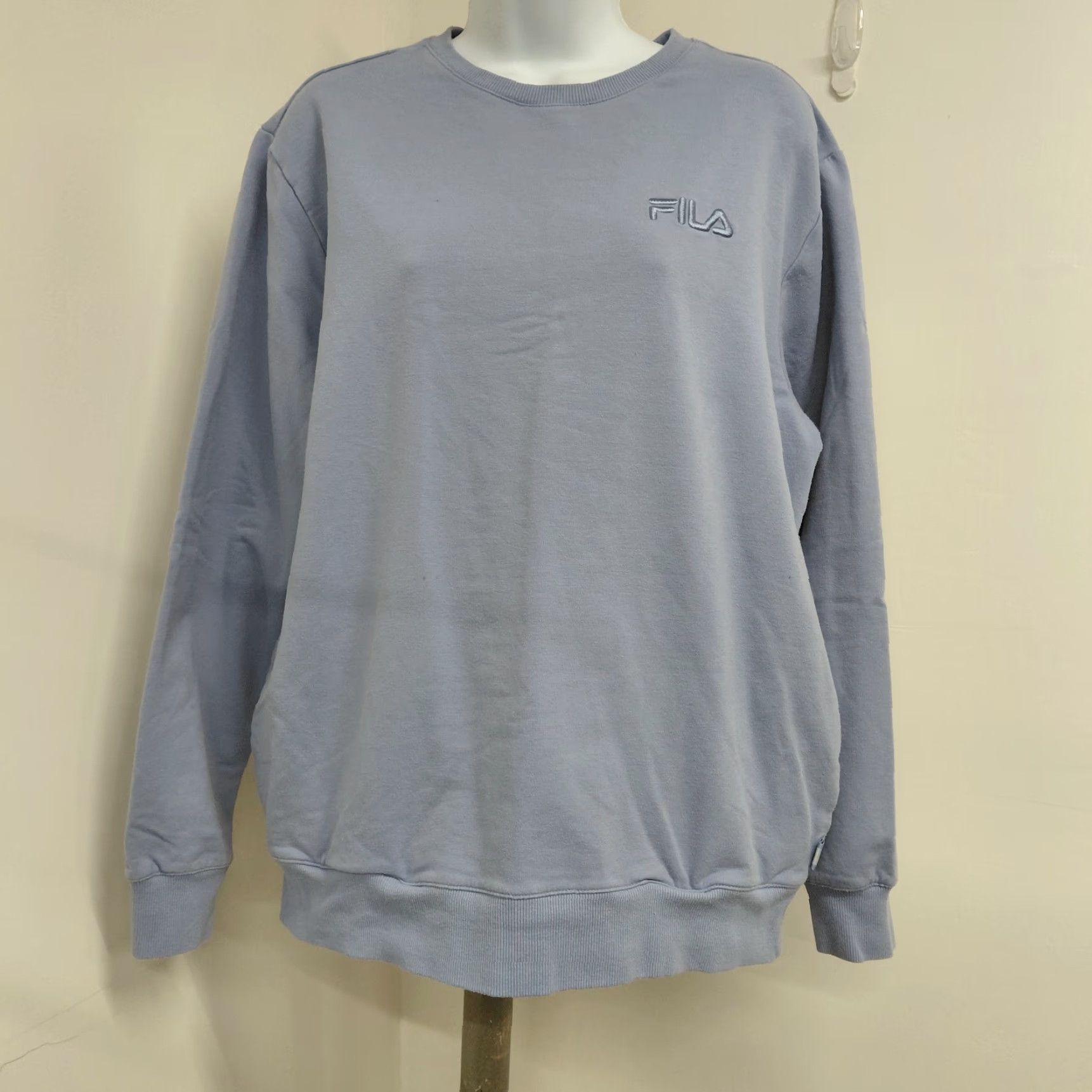 Fila FILA Sweatshirt Womens XL Light Blue French Terry Logo Crewneck Long Sleeve Size XL / US 12-14 / IT 48-50 - 2 Thumbnail