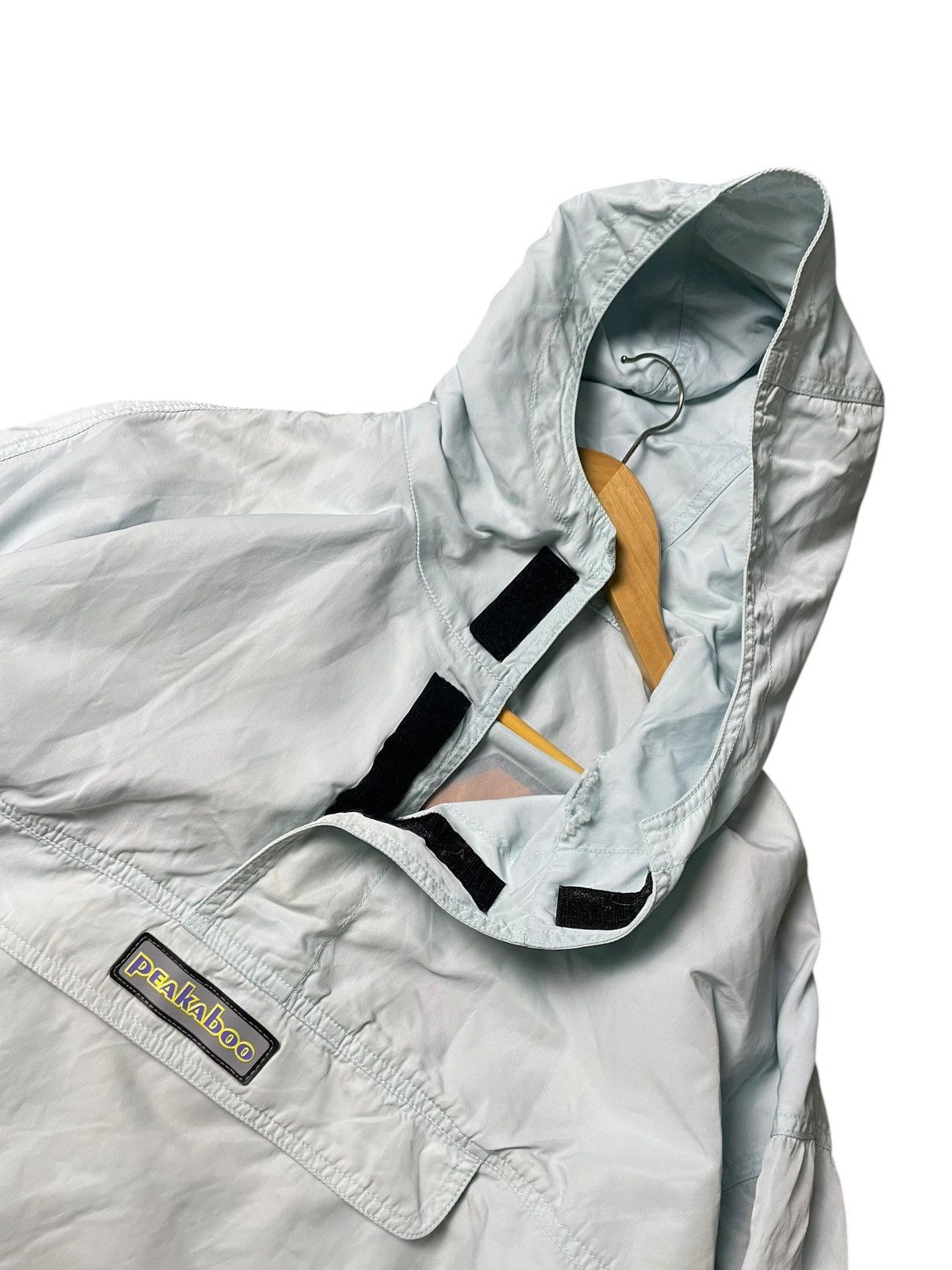 Japanese Brand × Vintage PEAKABOO Brand Big Logo Hooded Windbreaker (98) Size US L / EU 52-54 / 3 - 6 Thumbnail