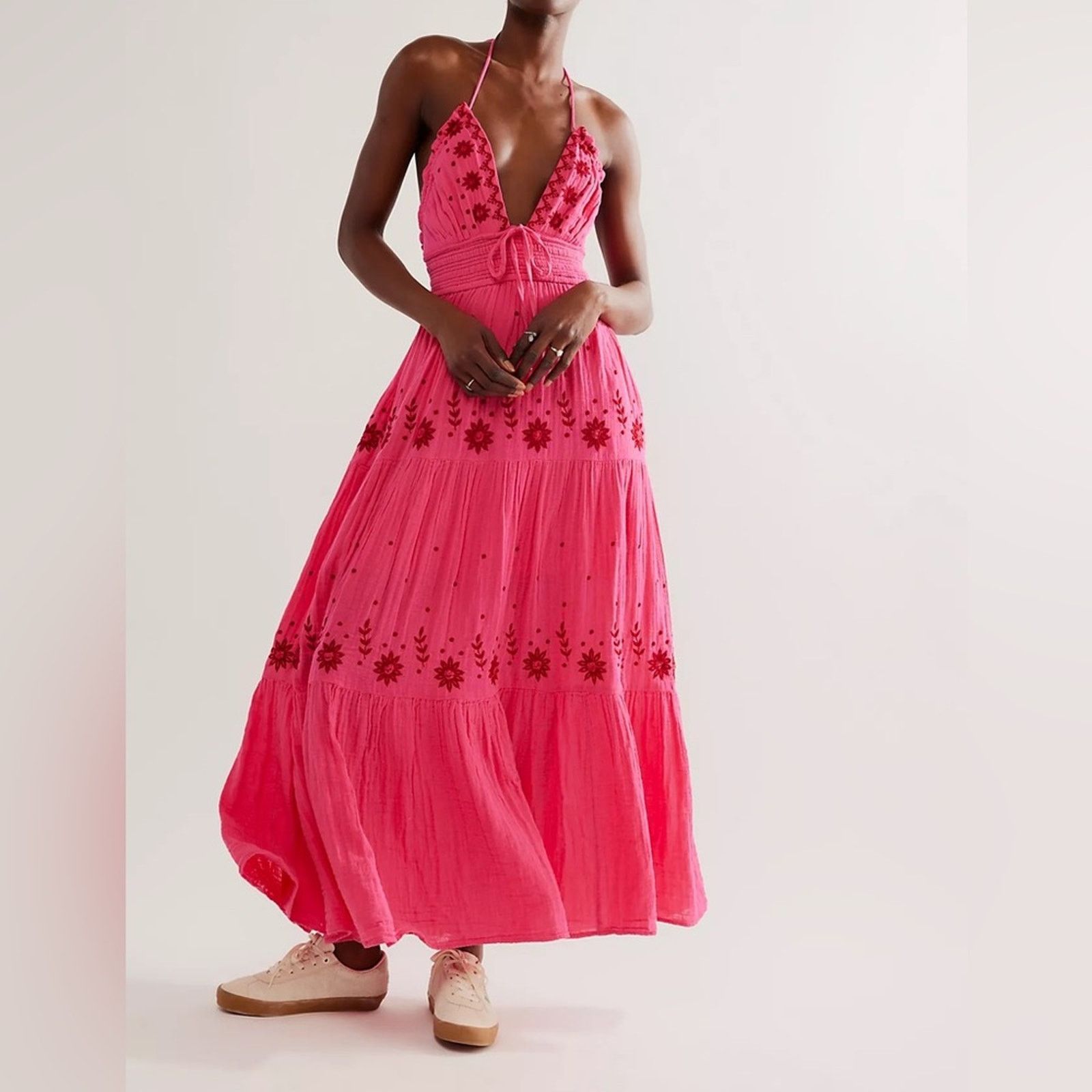 Free People 🎉LAST PIECE🎉FREE PEOPLE Real Love Embroidered Maxi‎ Dress Size XS / US 0-2 / IT 36-38 - 11 Thumbnail