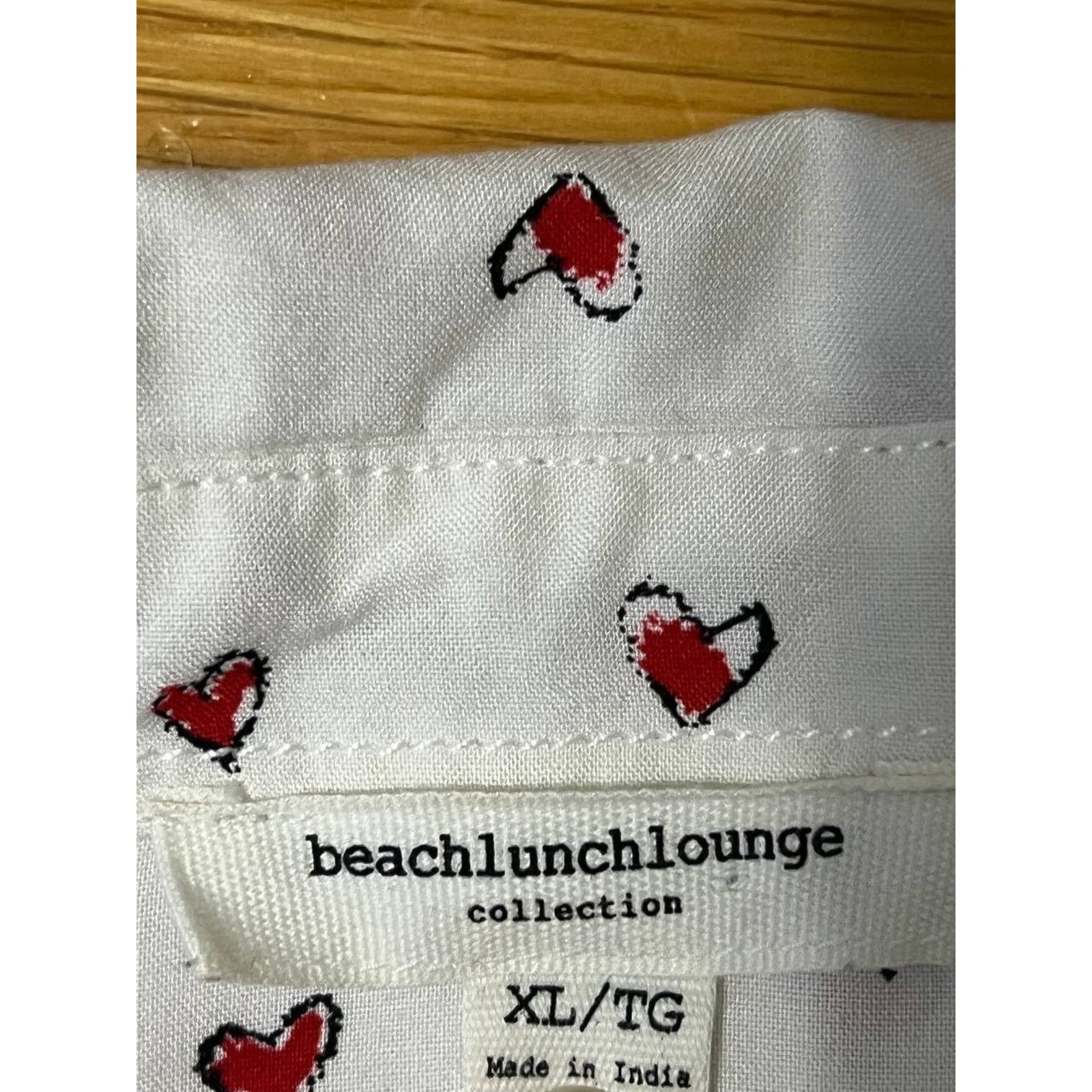 & Other Stories Beach Lunch Lounge HEARTS Blouse Top Shirt XL A002054 Size XL / US 12-14 / IT 48-50 - 3 Thumbnail