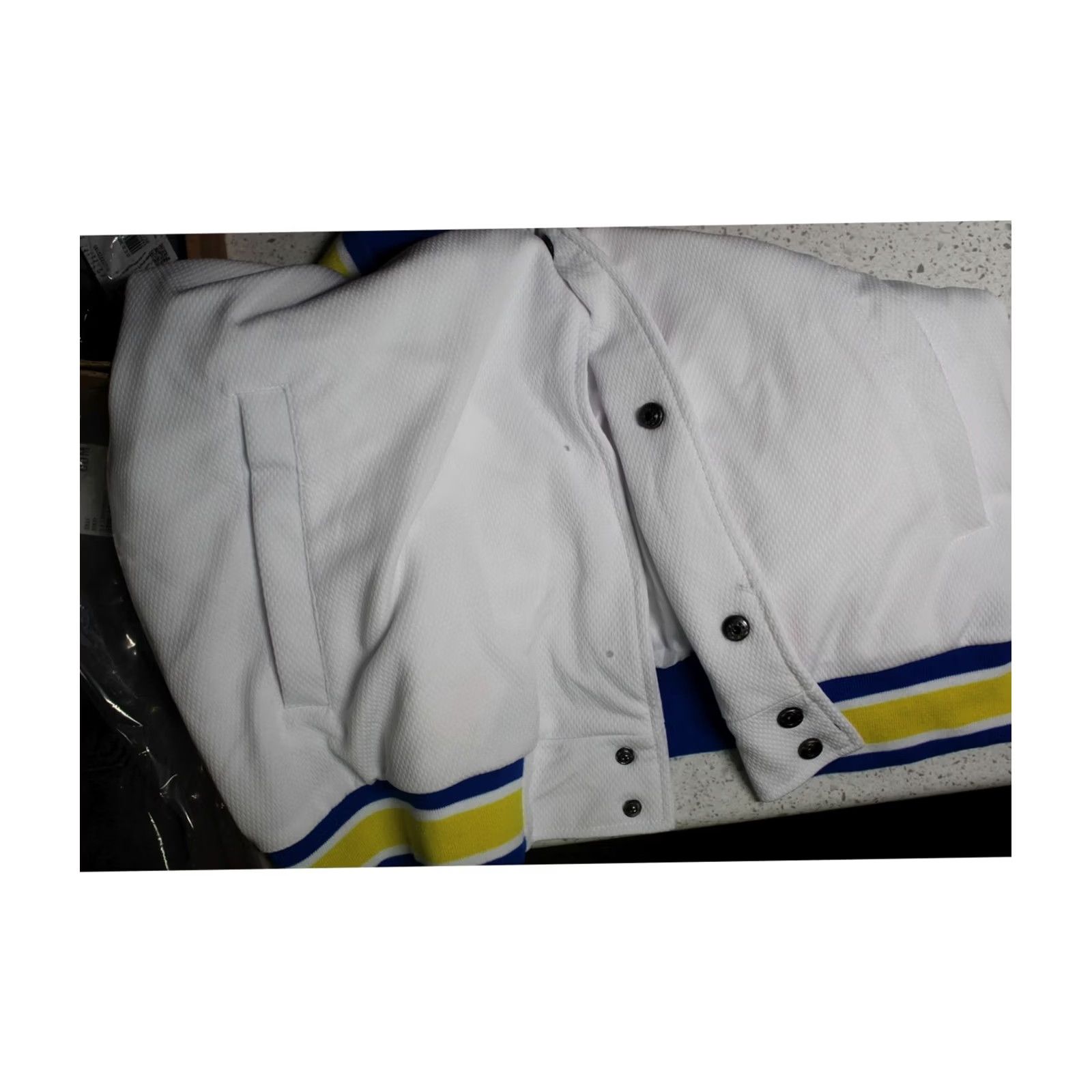 Starter STARTER Mens Varsity Jacket white M Size US M / EU 48-50 / 2 - 2 Thumbnail
