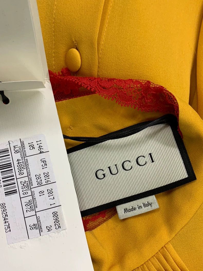 Gucci Gucci Yellow and red silk shirt Size XS / US 0-2 / IT 36-38 - 3 Thumbnail