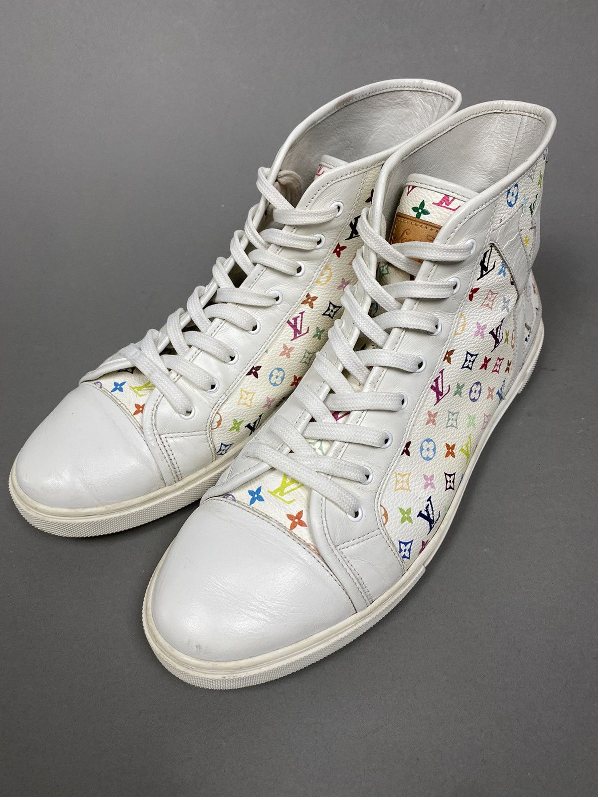 Louis Vuitton × Takashi Murakami Louis Vuitton x Takashi Murakami high top sneakers Size US 7 / IT 37 - 1 Thumbnail