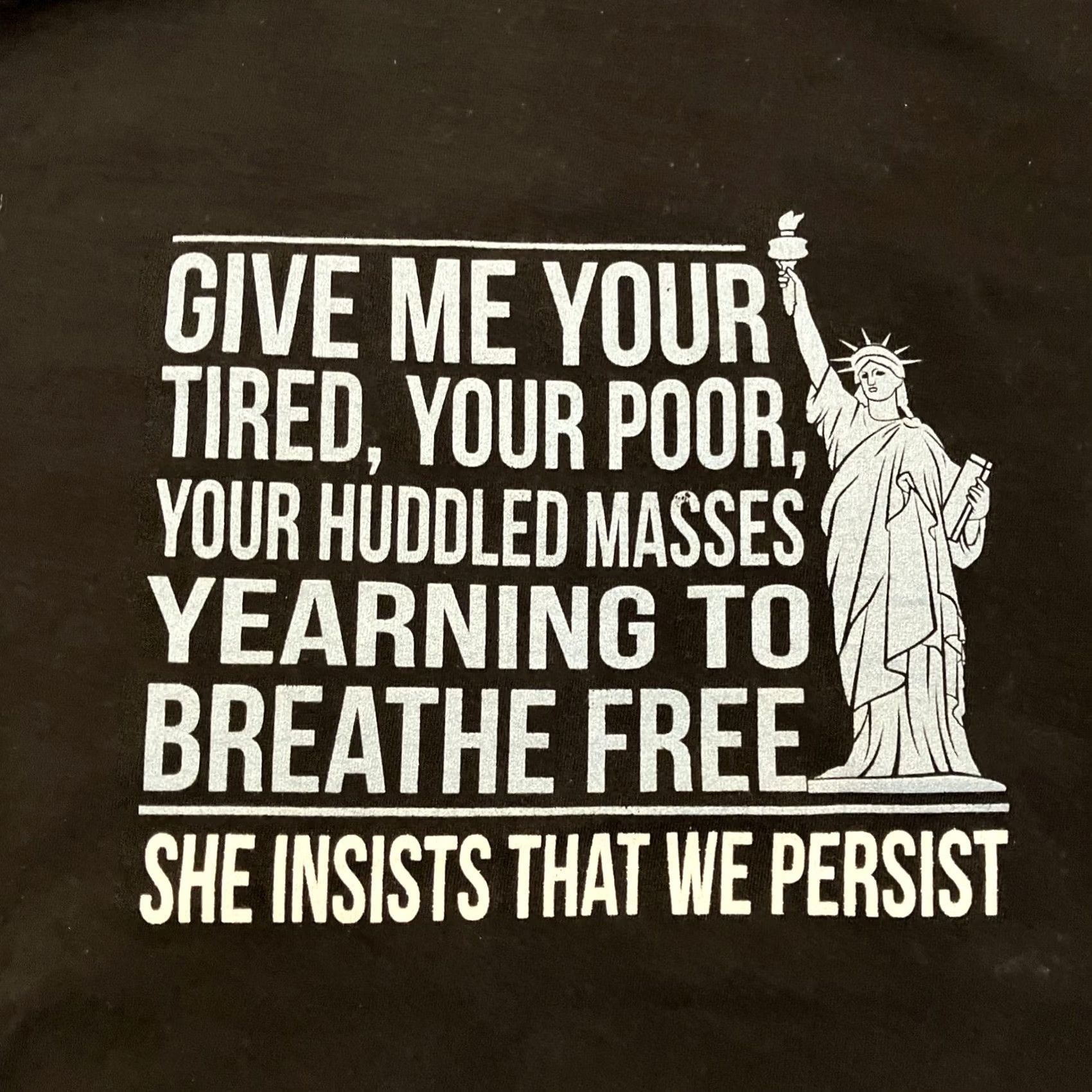 Port & Company VINTAGE Statue Of Liberty Give Me Your Tired, Your Poor.... T Shirt XXL Size US XXL / EU 58 / 5 - 2 Thumbnail