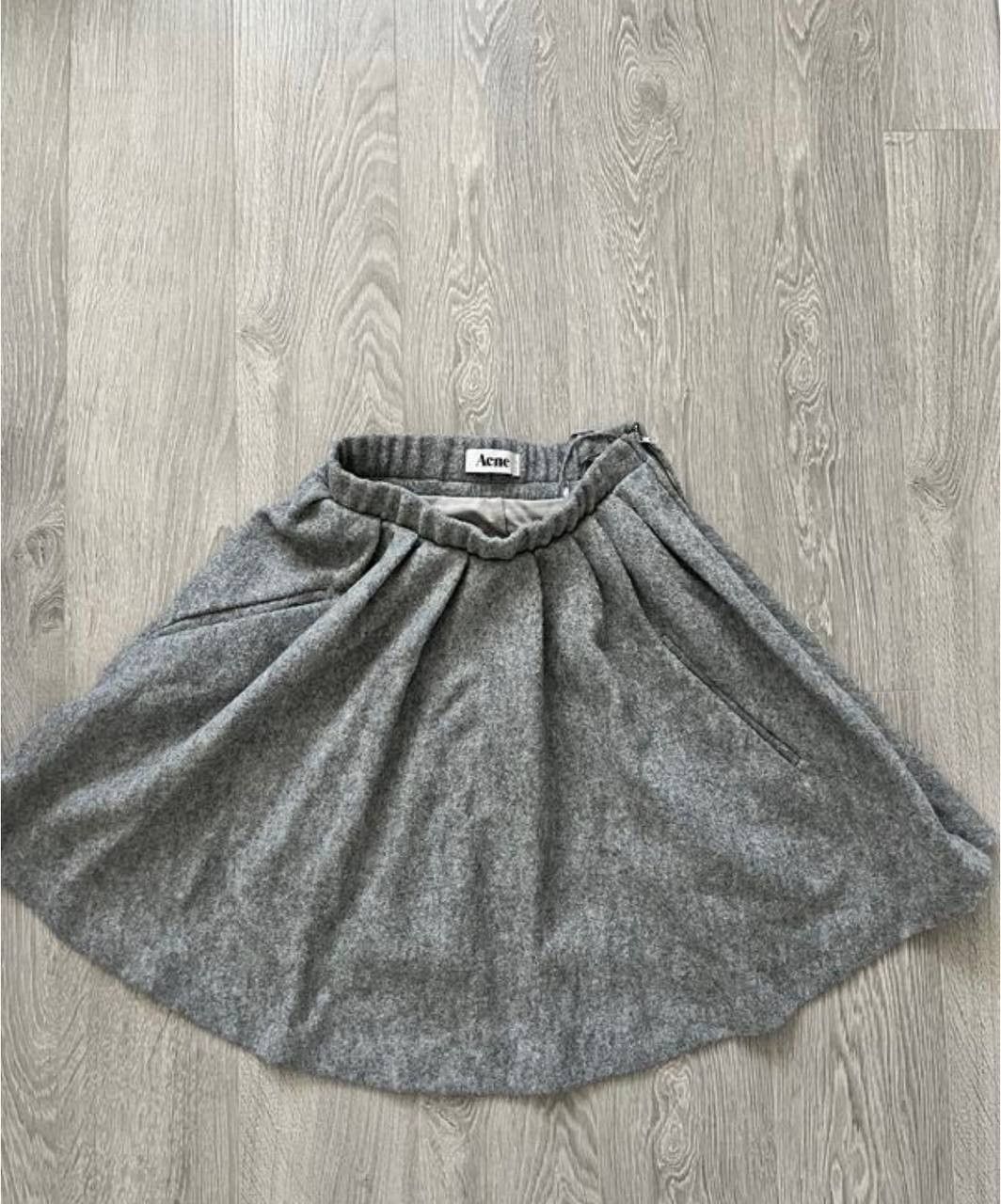 Acne Studios Acne Studios Romantic Felt Wool Skirt / Grey Size S Size 25" / US 0 / IT 36 - 2 Thumbnail